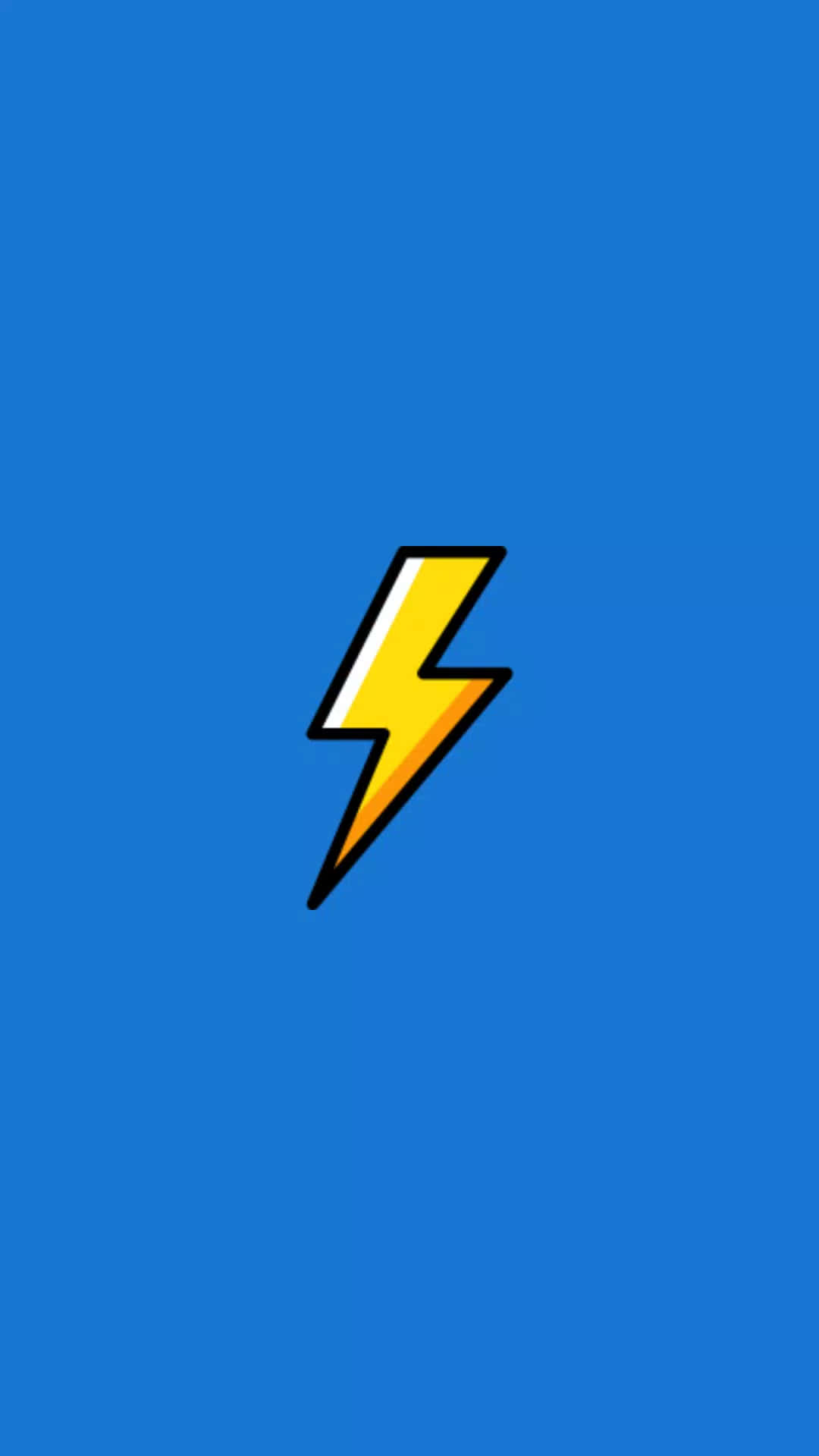 Lightning Bolt iPhone, yellow lightning bolt, black outline, Full HD Phone Wallpaper