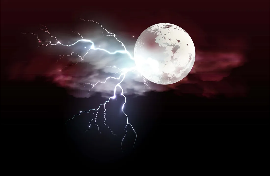 Lightning Storm Moon
