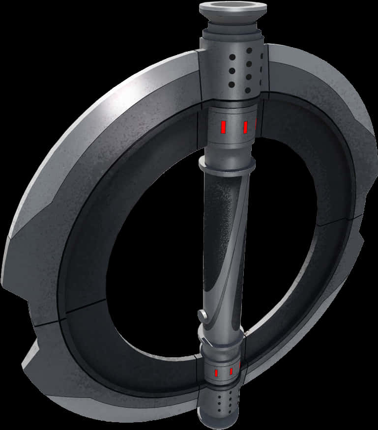 circular guard, sleek gray lightsaber hilt, red accent lights, SD Phone Wallpaper