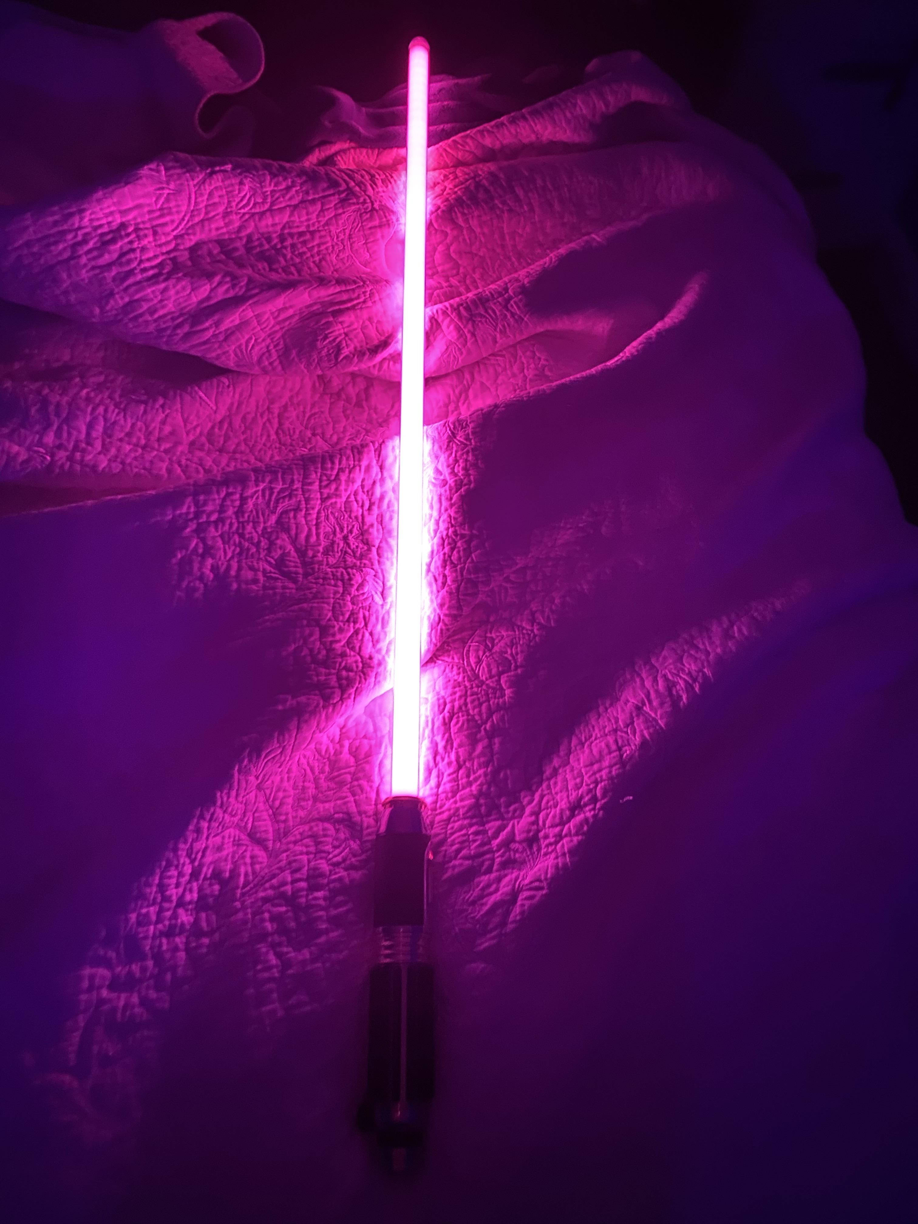 purple lightsaber, pink lightsaber, textured purple fabric, 4K Phone Wallpaper