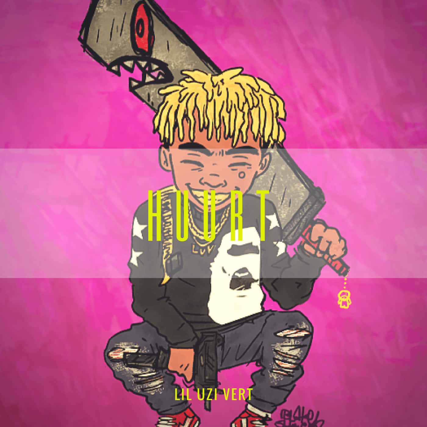 Lil Baby, cartoonish rapper, yellow dreadlocks, HD Desktop Wallpaper
