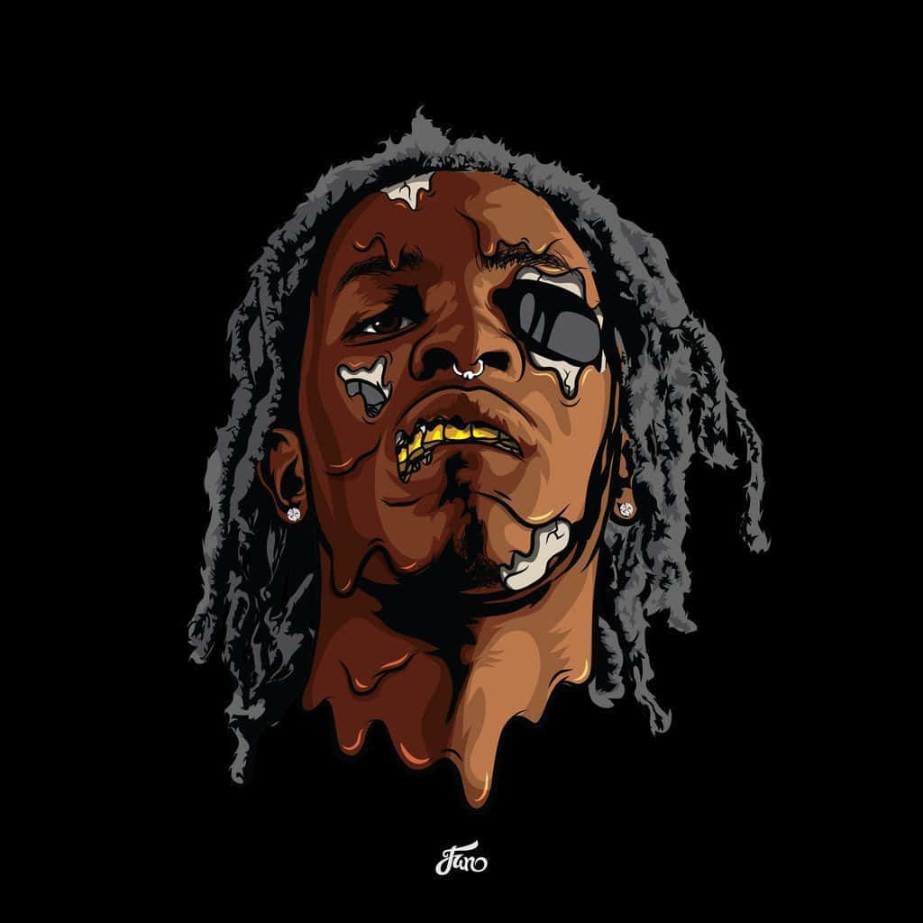 Lil Baby, dreadlocks, melting face, SD Desktop Wallpaper