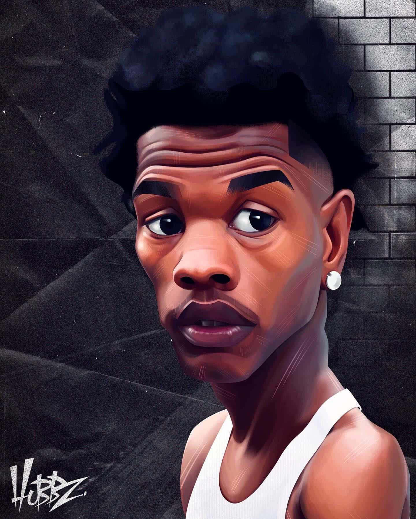 Lil Baby, afro hair, white tank top, HD Phone Wallpaper