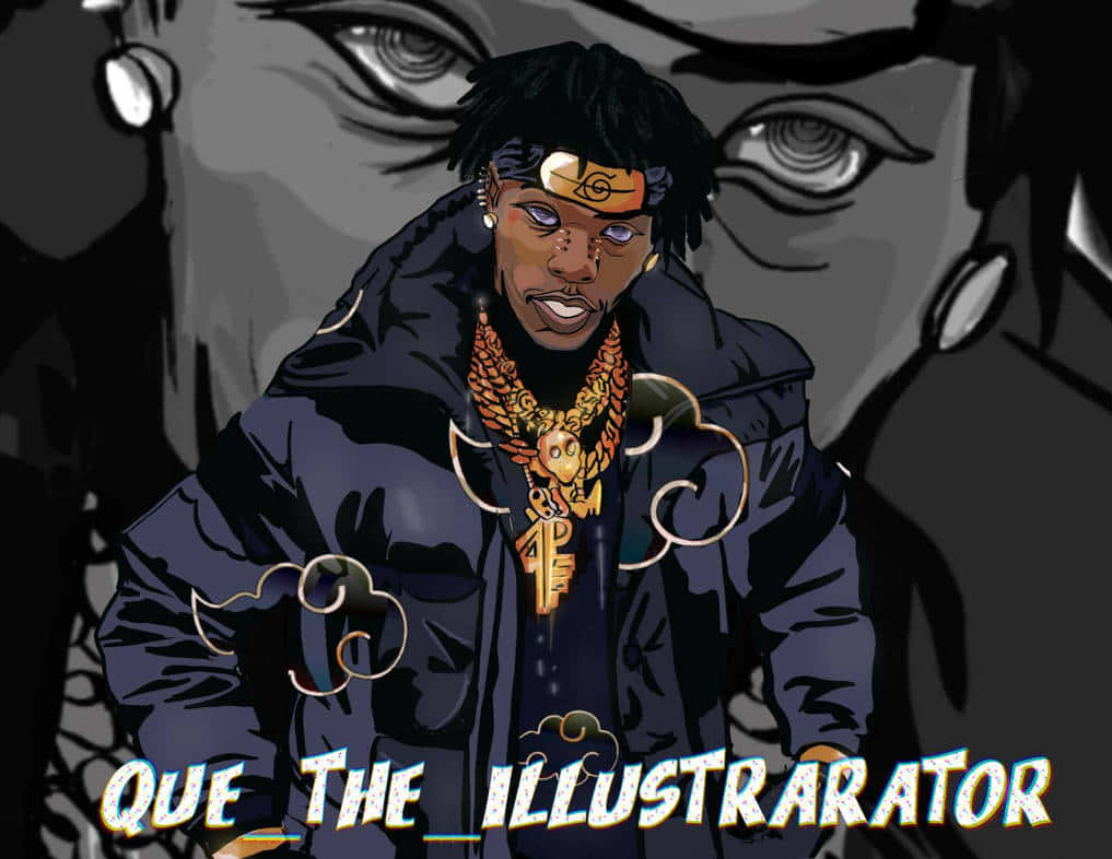 Lil Baby, cartoon version, dreadlocks, SD Desktop Wallpaper