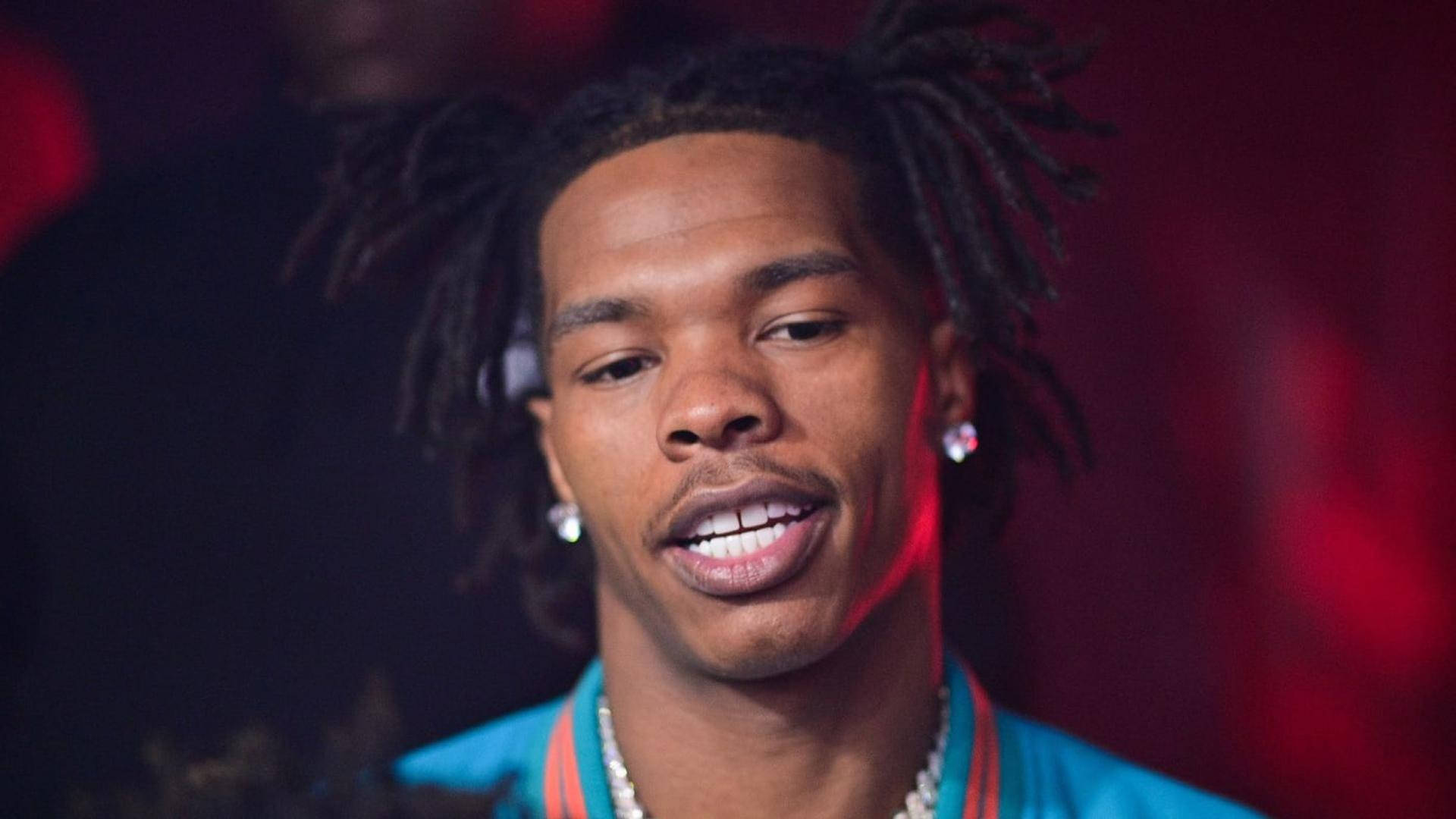 Lil Baby, dreadlocks, red stage lights, Full HD Desktop Wallpaper