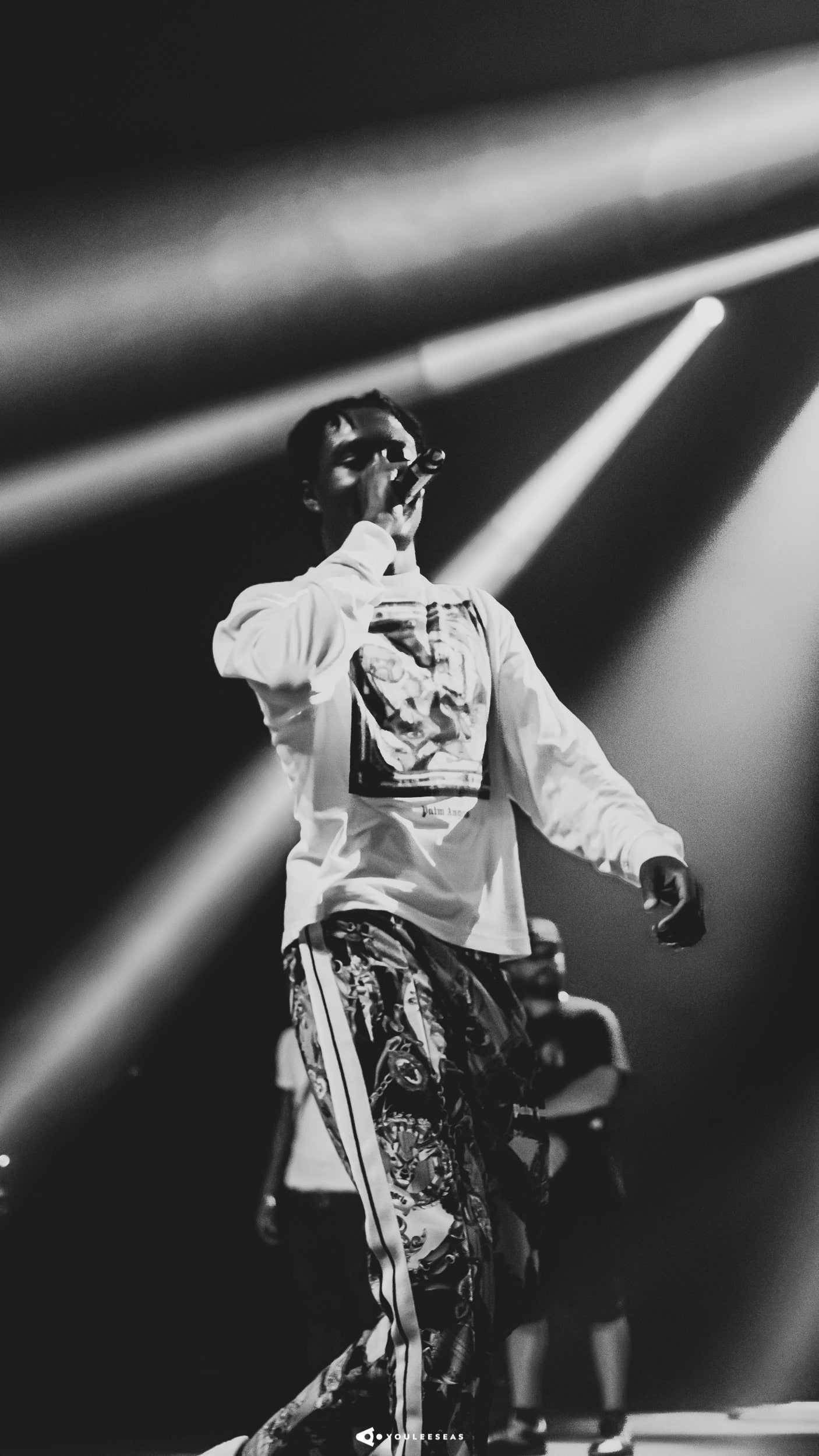 Lil Baby, black and white, stage, Full HD Phone Wallpaper