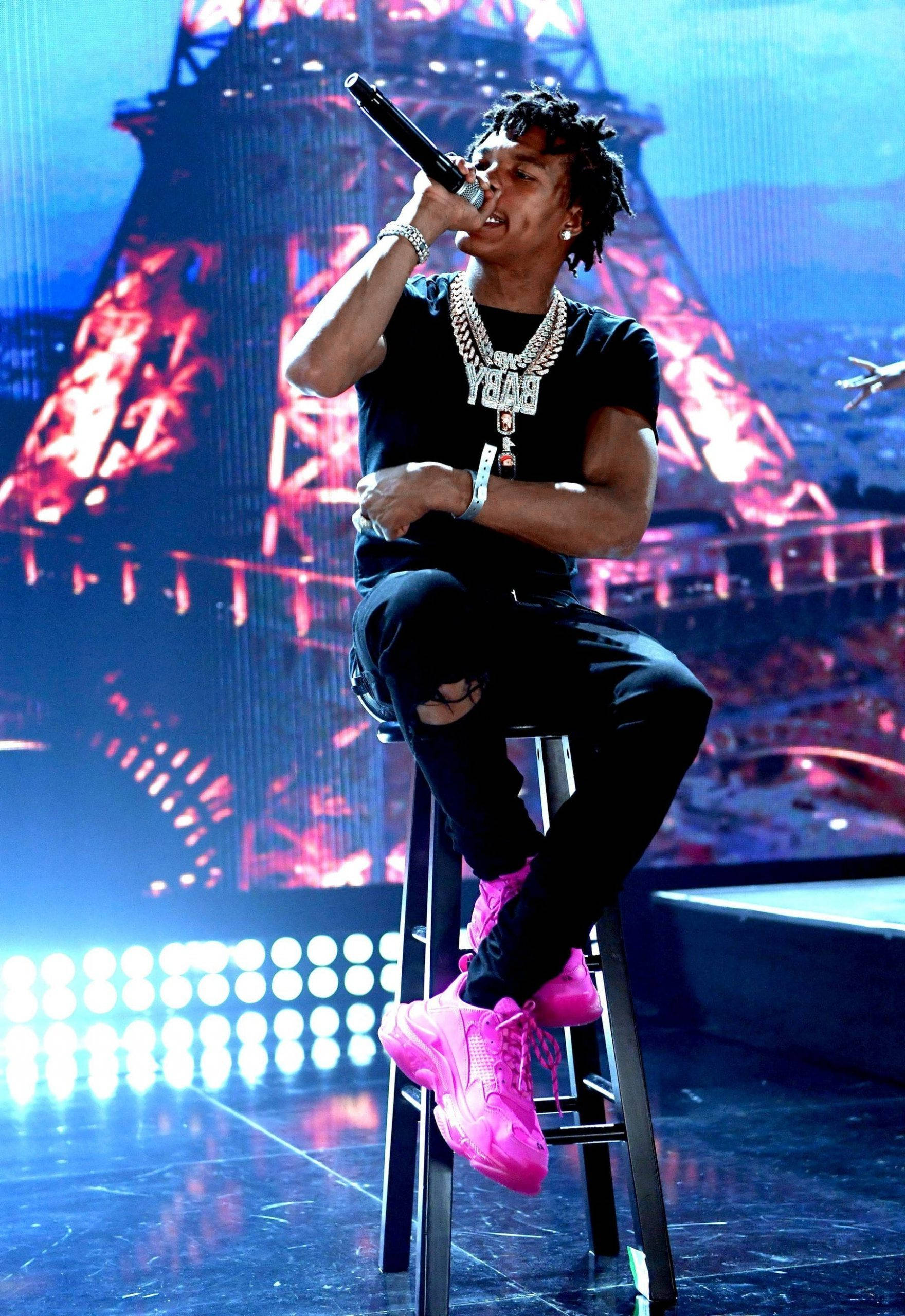 Lil Baby, stage, mic, 2K Phone Wallpaper