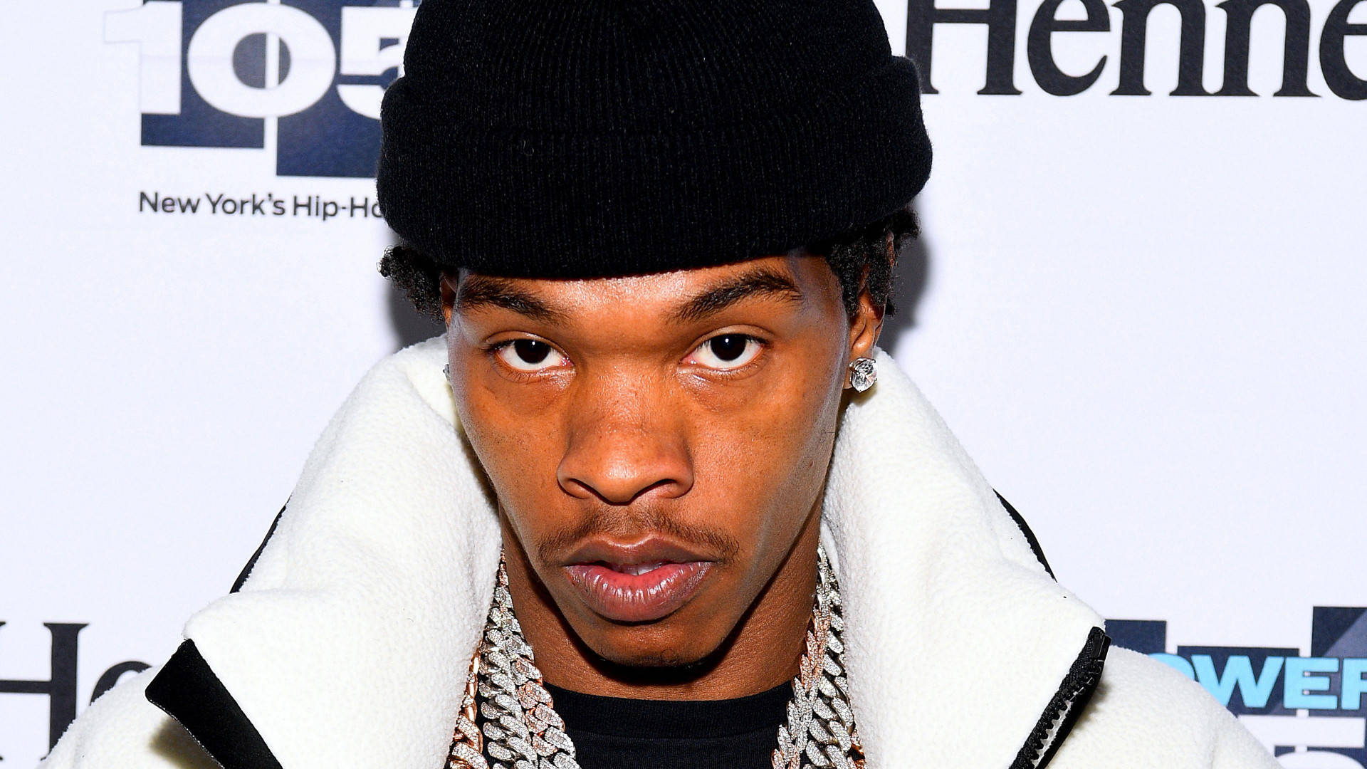 Lil Baby, black beanie, white coat, Full HD Desktop Wallpaper