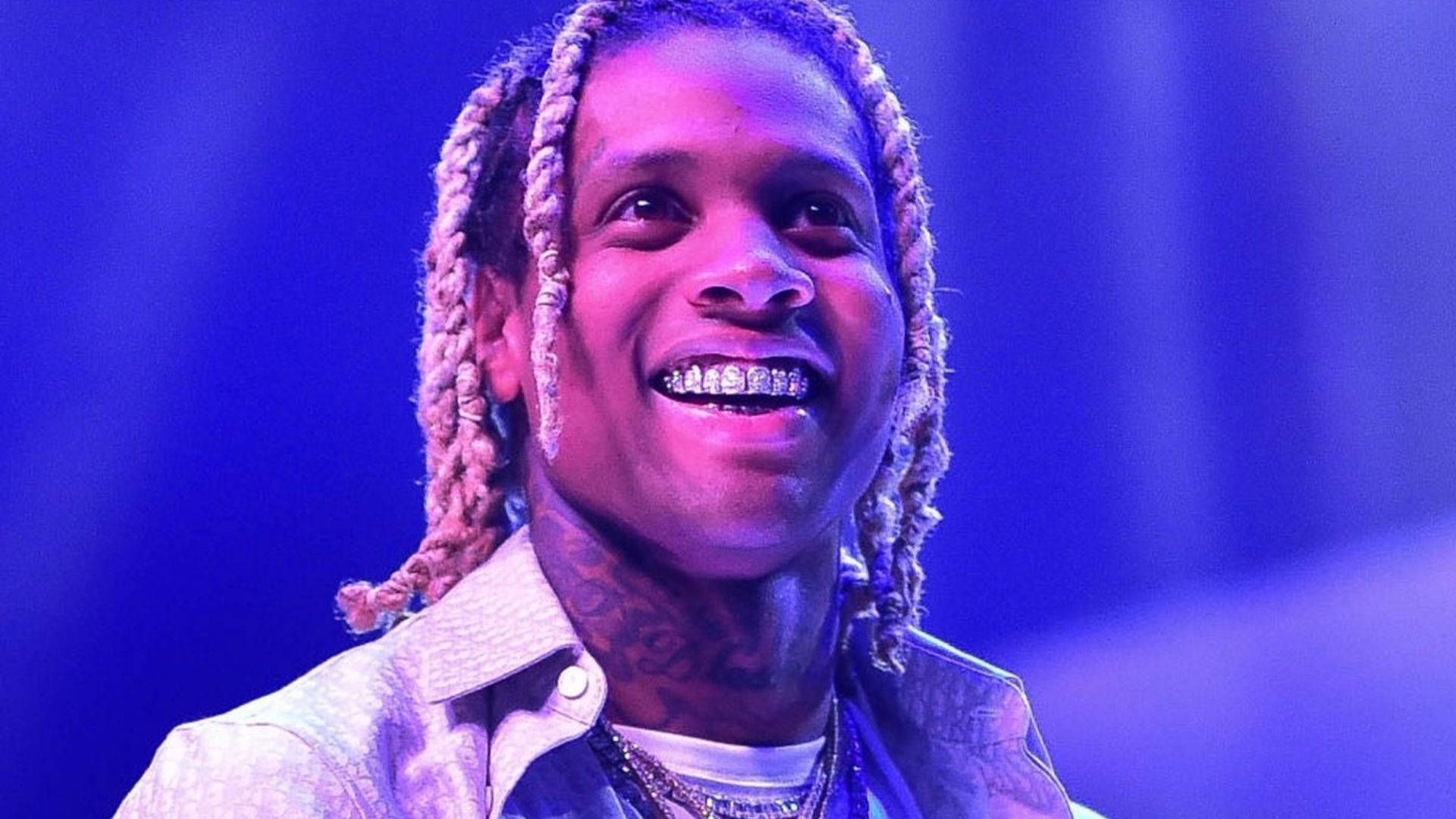Lil Durk, braided hair, diamond grillz, Full HD Desktop Wallpaper