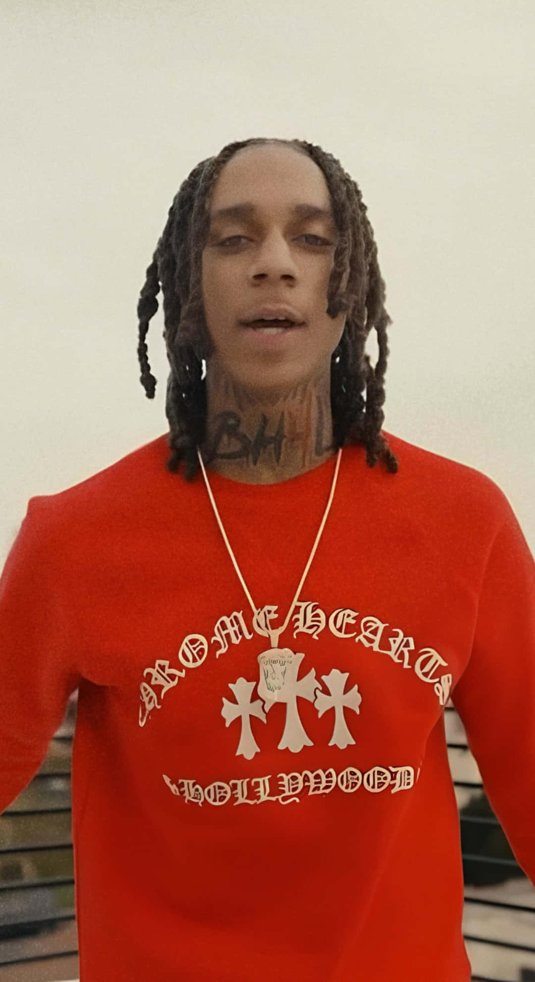 Lil Jeff, dreadlocks, neck tattoos, Full HD Phone Wallpaper
