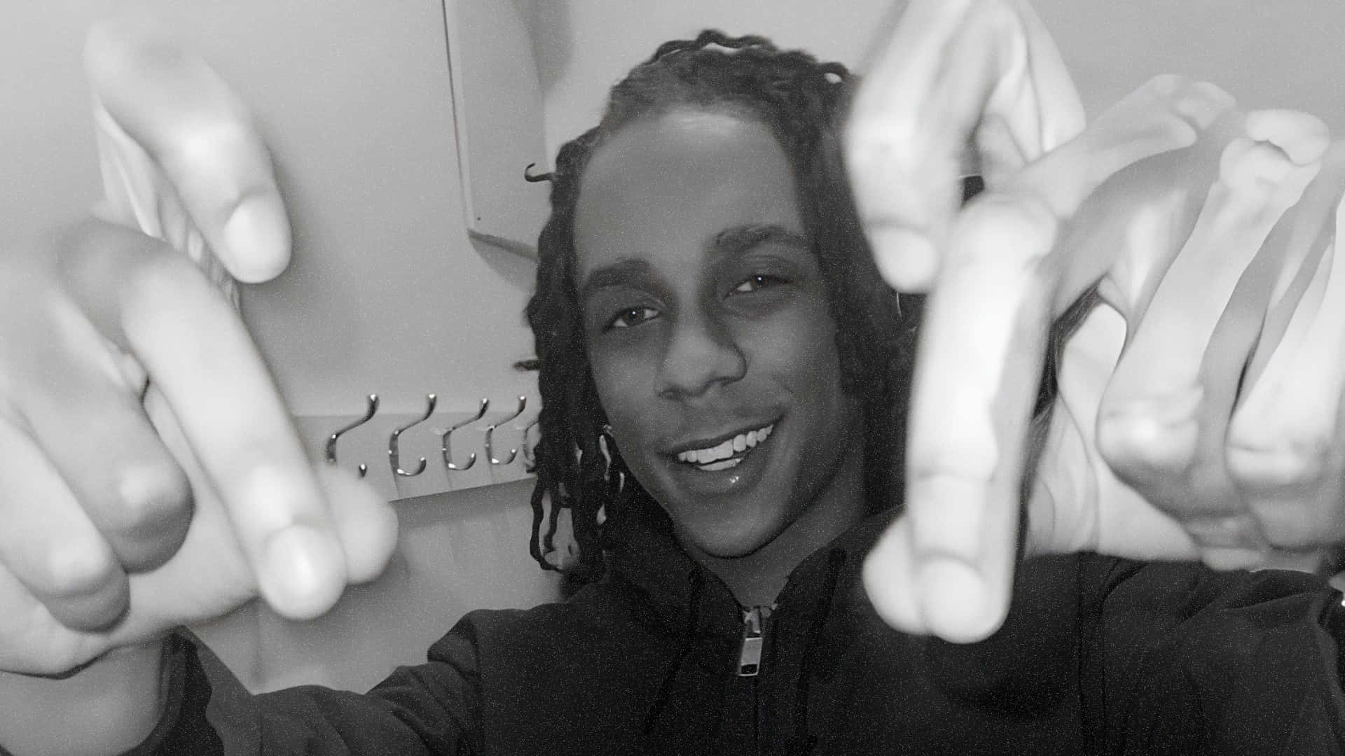 Lil Jeff, signature pose, dreadlocks, Full HD Desktop Wallpaper
