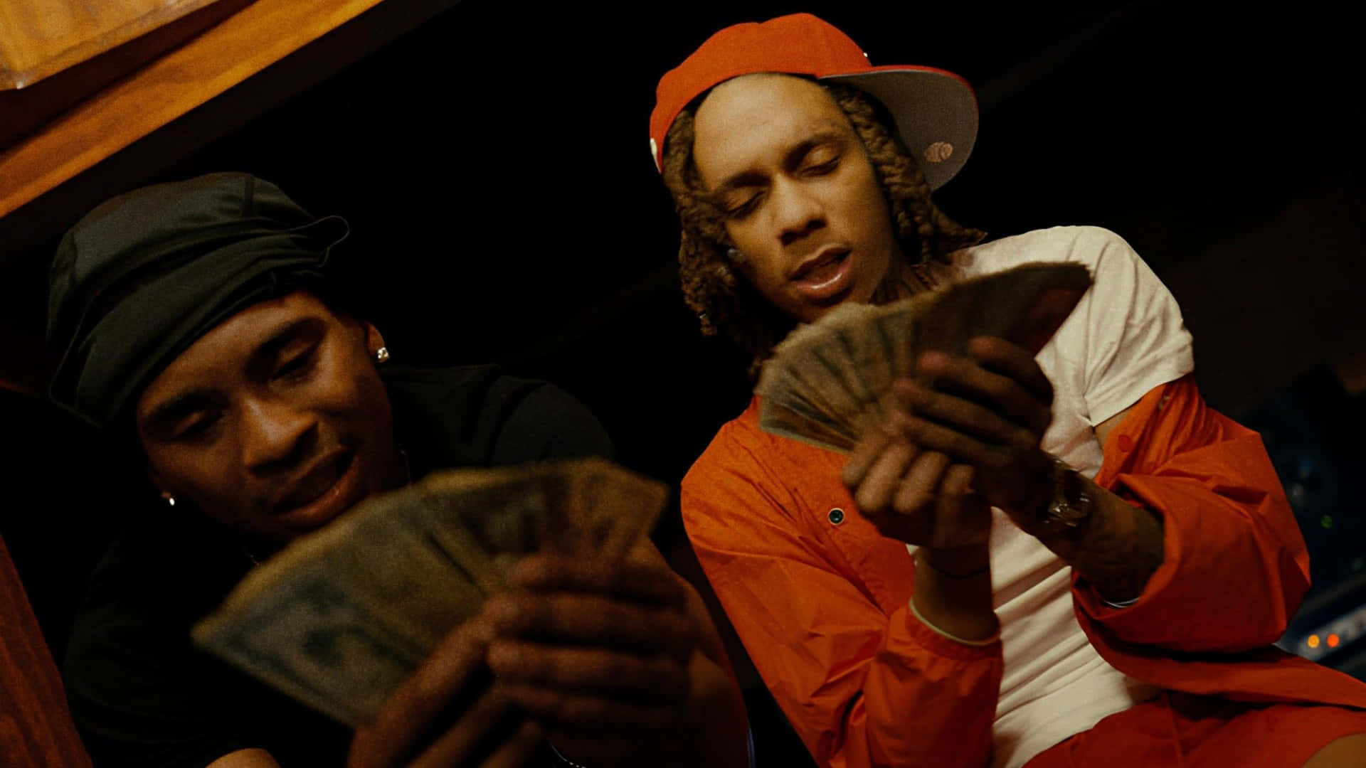 Lil Jeff, orange jacket, black cap, Full HD Desktop Wallpaper