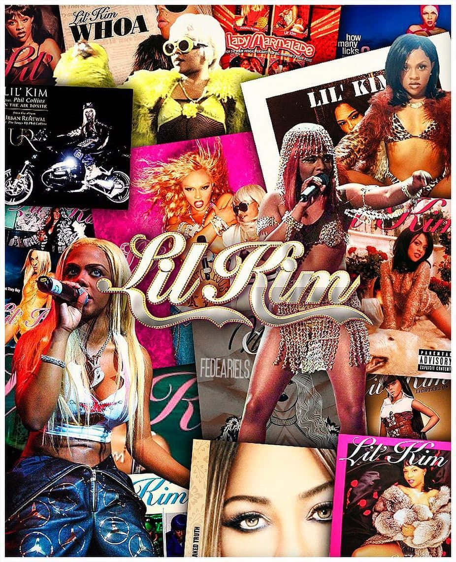 Lil' Kim, iconic album covers, bold fashion, SD Phone Wallpaper