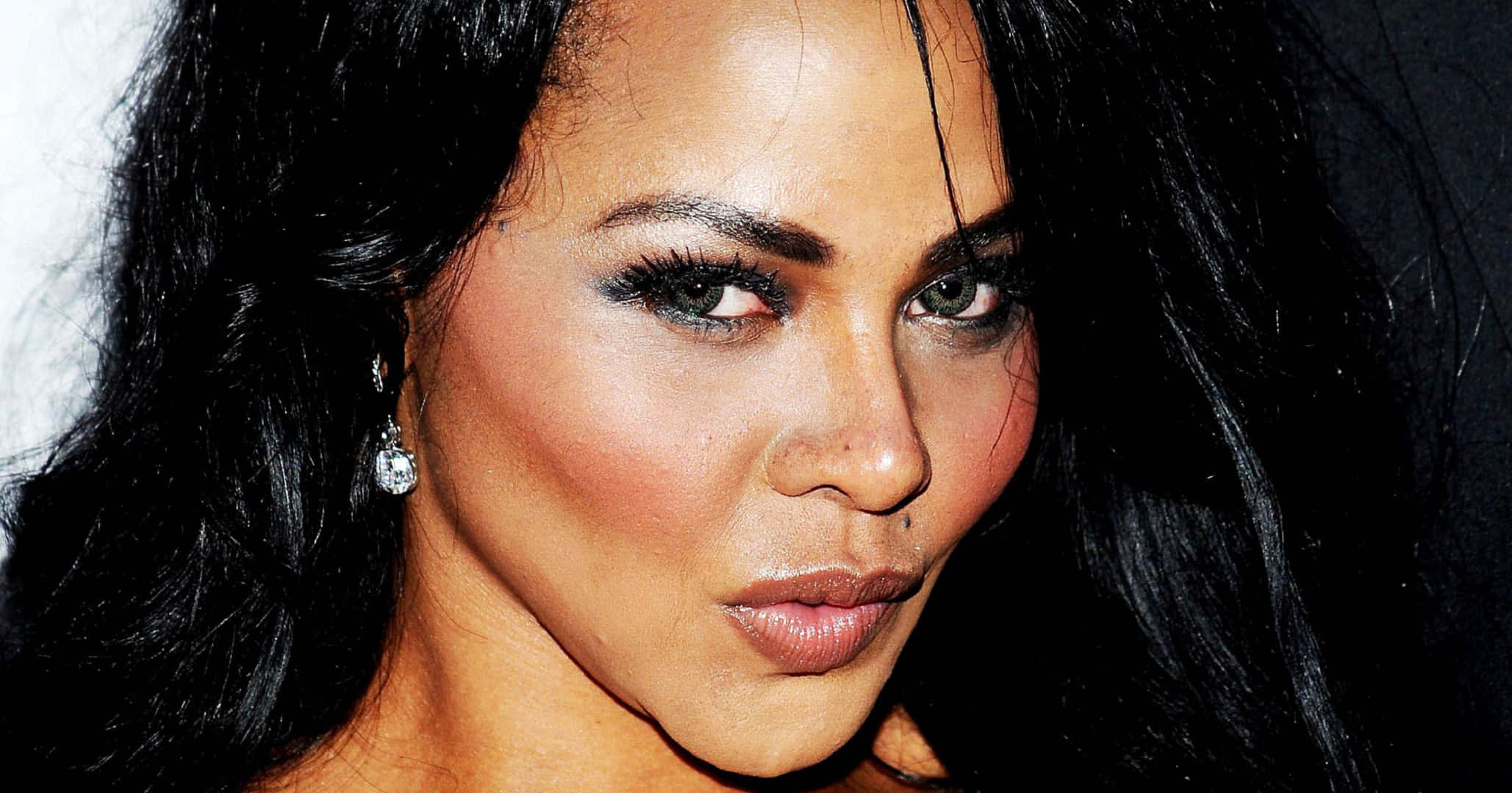 Lil Kim, close-up portrait, dark hair, Full HD Desktop Wallpaper