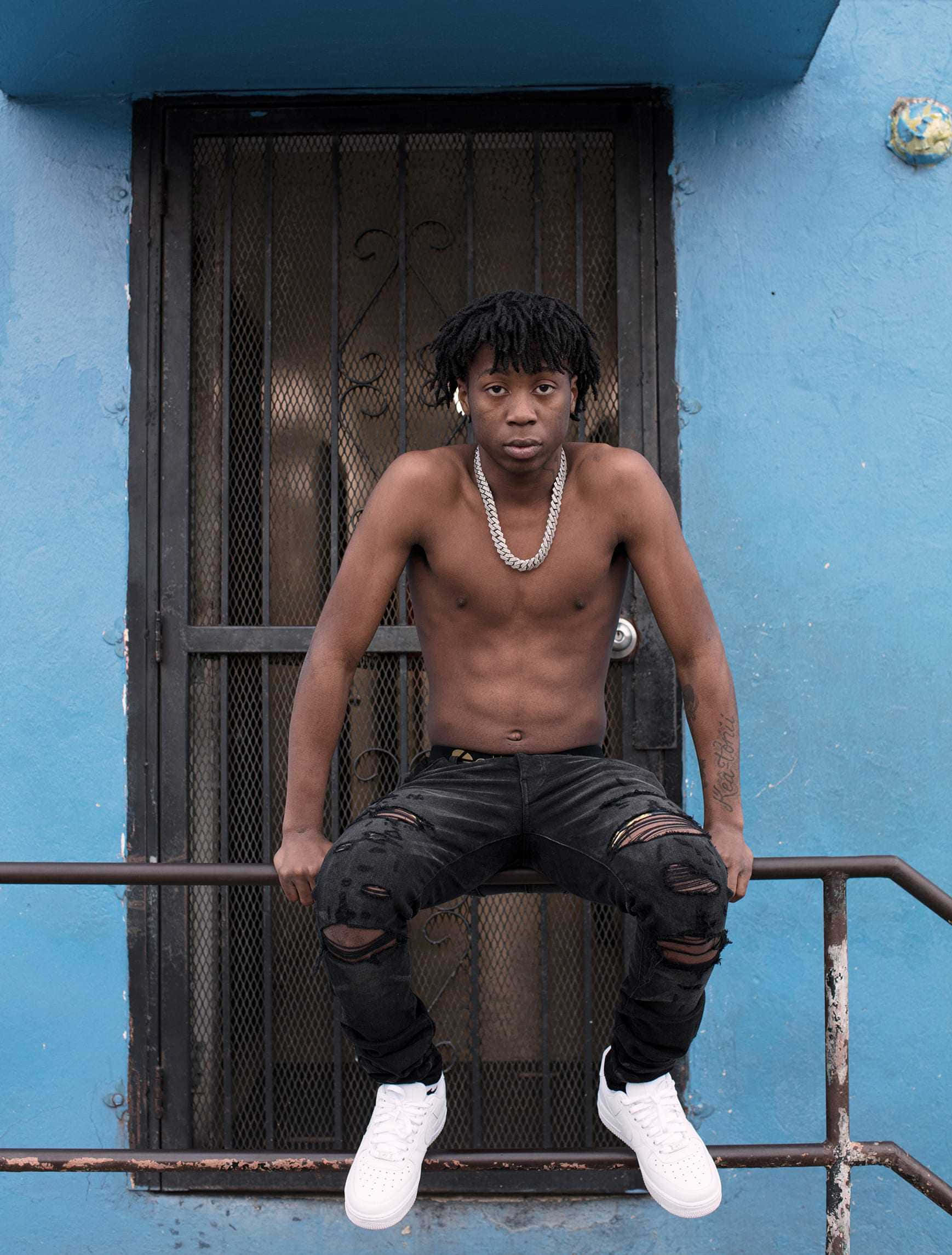 Lil Loaded, dreadlocks, rusty railing, Full HD Phone Wallpaper