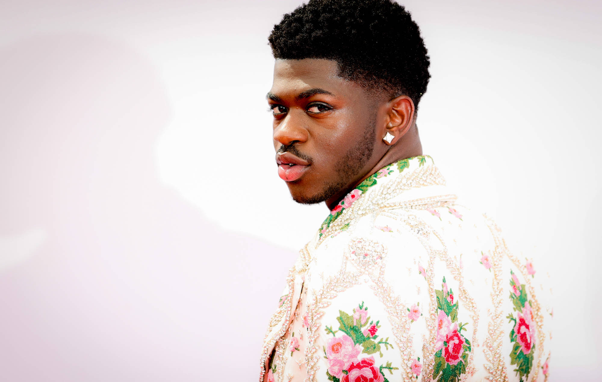 Lil Nas X, floral embroidered jacket, tongue, Full HD Desktop Wallpaper