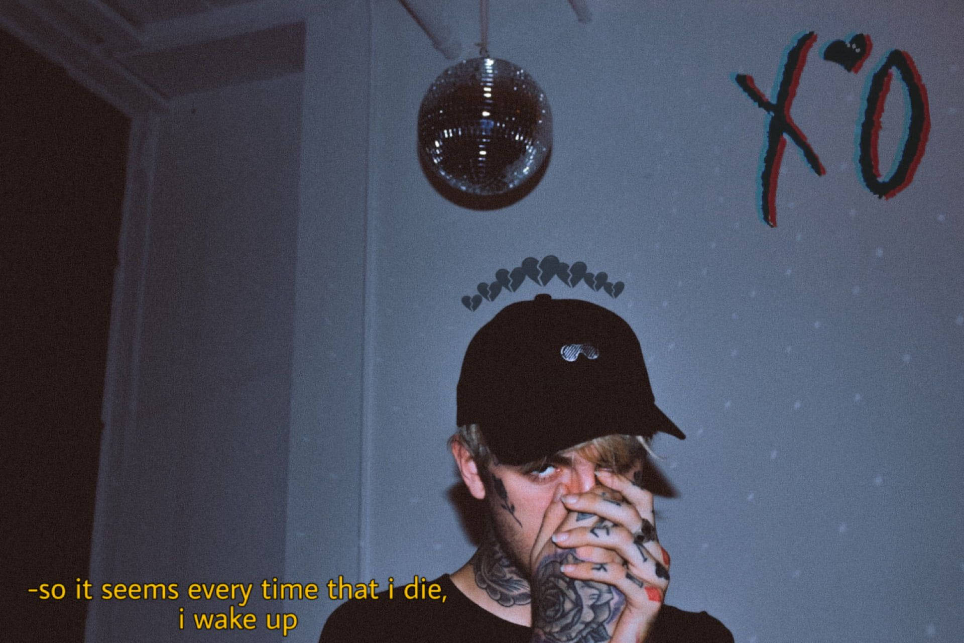 Lil Peep, Life is too short to not do what you love, black cap, Full HD Desktop Wallpaper