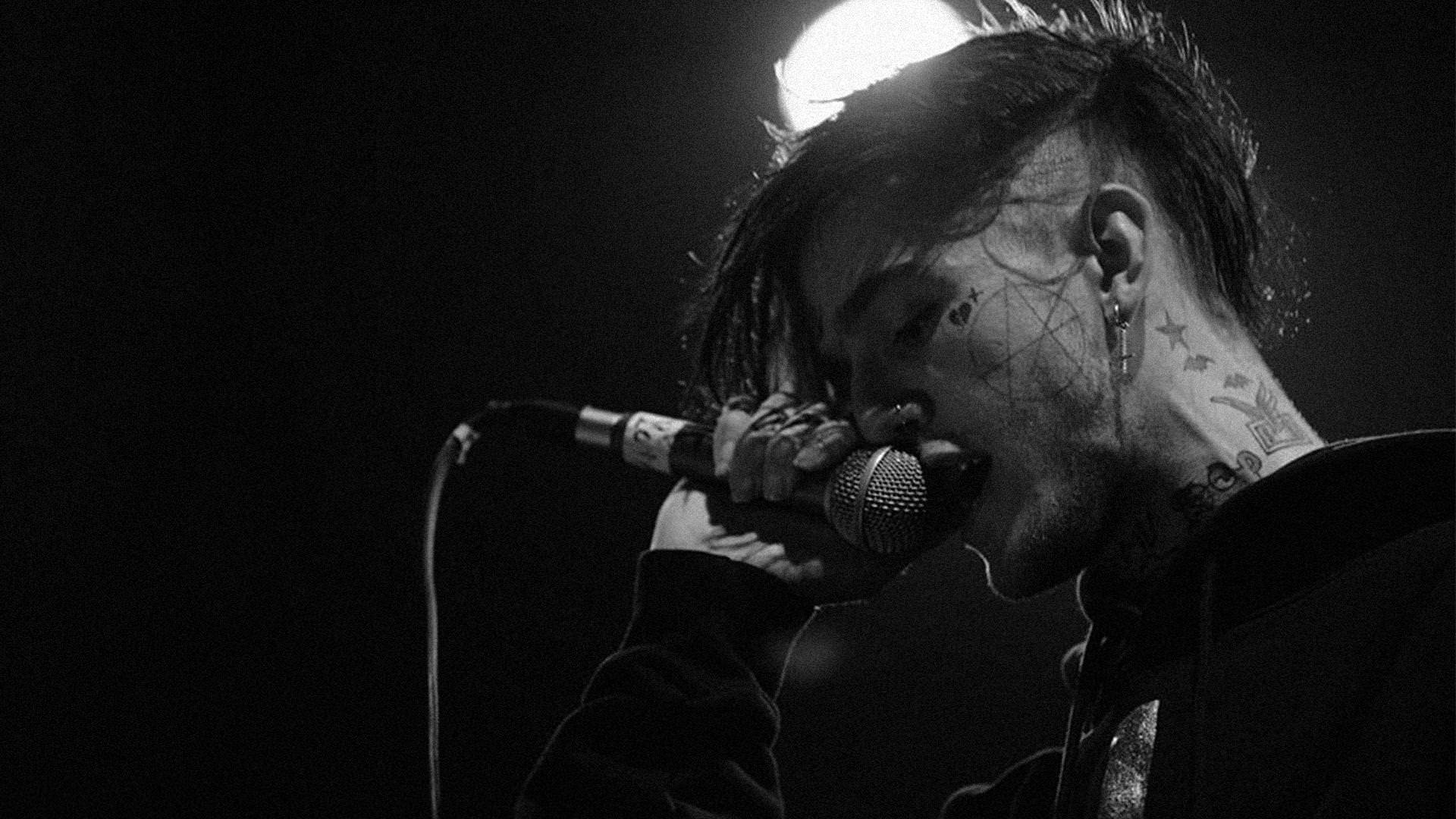 Lil Peep, stage, microphone, Full HD Desktop Wallpaper