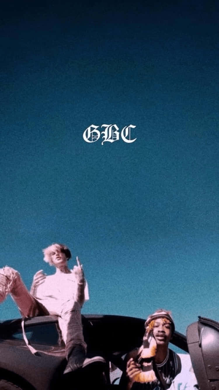 Lil Peep, black sports car, deep teal sky, HD Phone Wallpaper