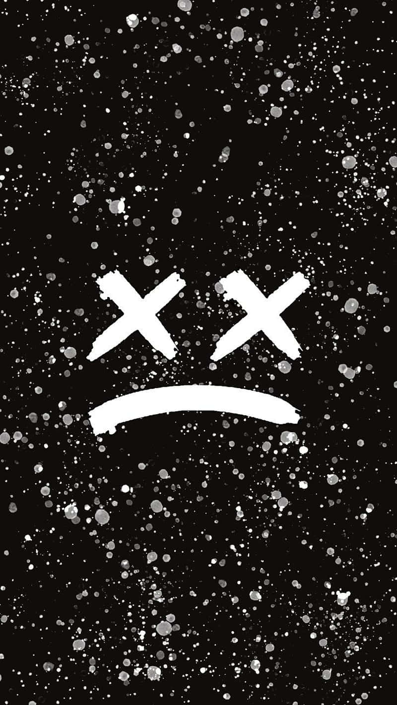 Lil Peep, white sad face, X eyes, HD Phone Wallpaper