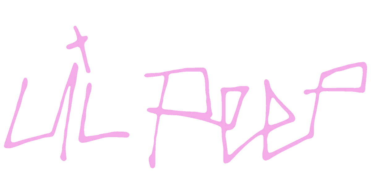 Lil Peep, pink, handwritten-style text, SD Desktop Wallpaper