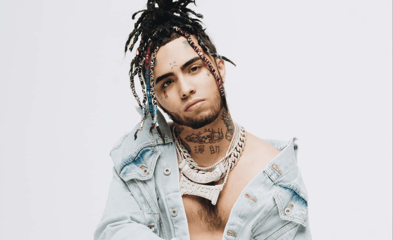 Lil Pump, dreadlocks, necklace, HD Desktop Wallpaper