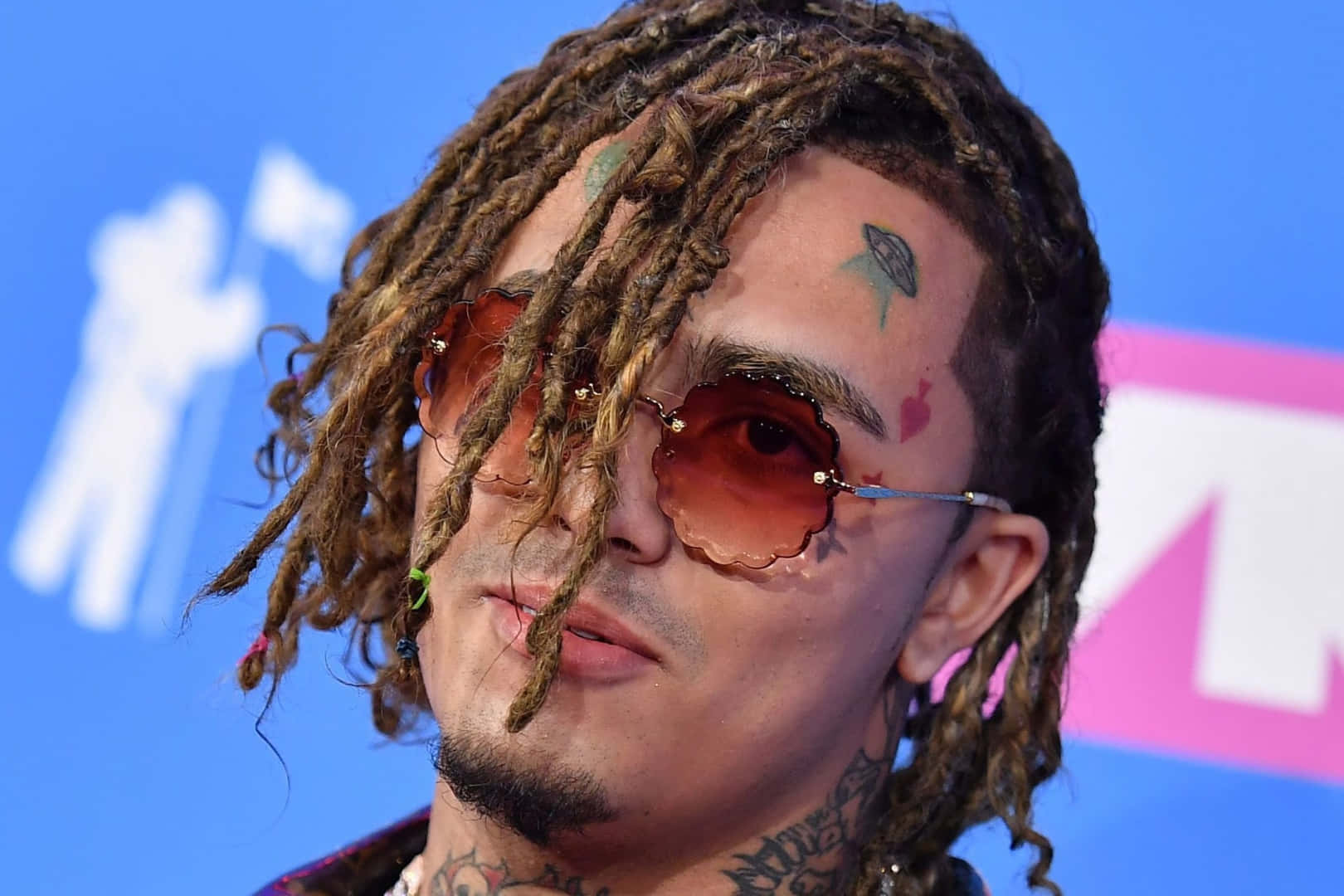 Lil Pump, orange hoodie, dreadlocks, HD Desktop Wallpaper
