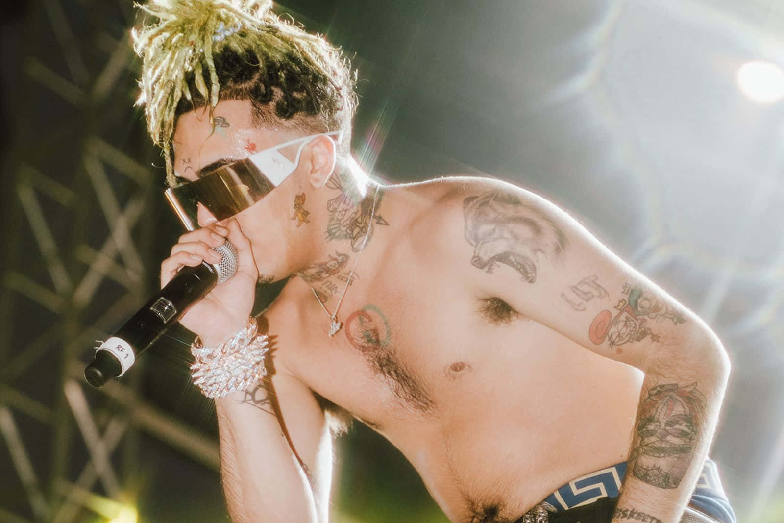 Lil Pump, dreadlocks, sunglasses, HD Desktop Wallpaper