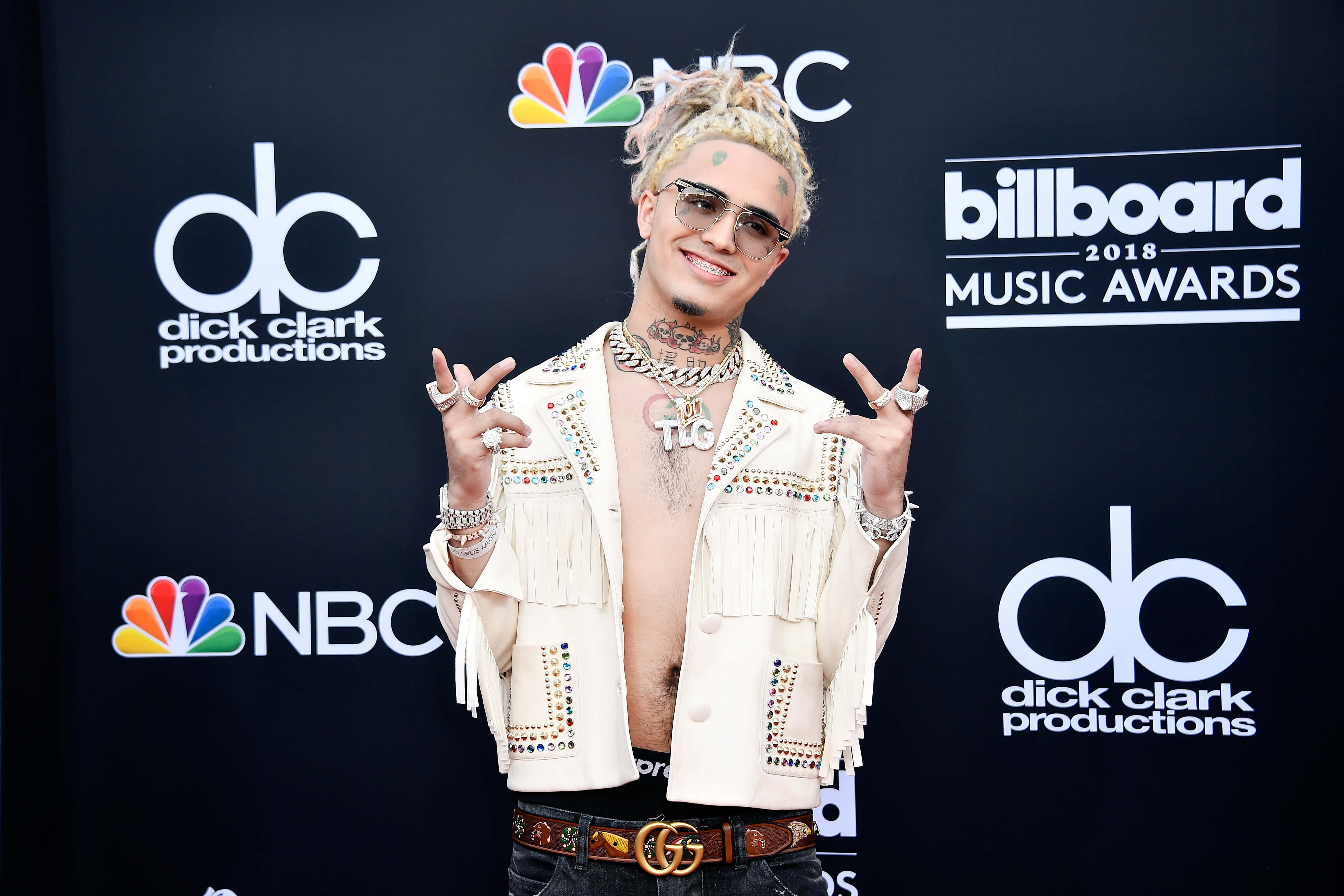 Lil Pump, 2018 Billboard Music Awards, jeweled white jacket, 5K Desktop Wallpaper
