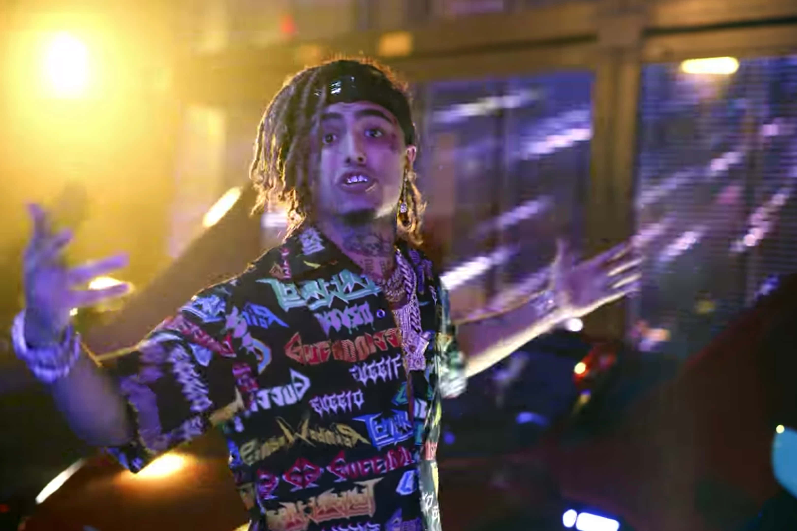 Lil Pump, dreadlocks, tattoos, 2K Desktop Wallpaper