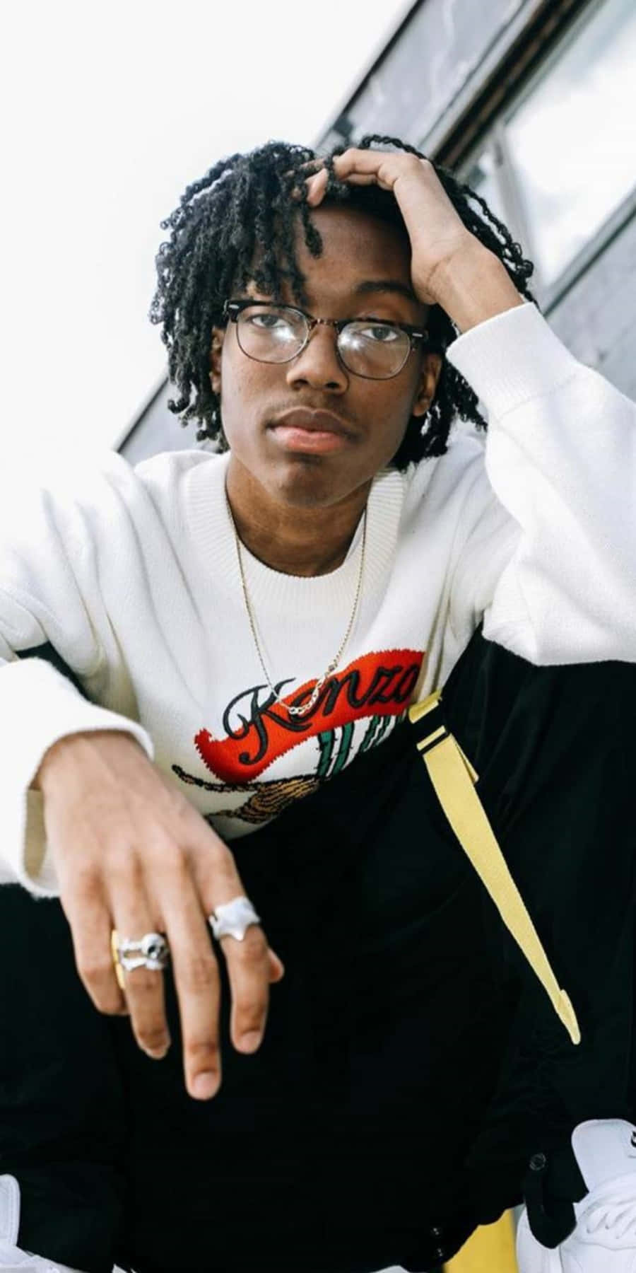 Lil Tecca, dreadlocks, glasses, HD Phone Wallpaper