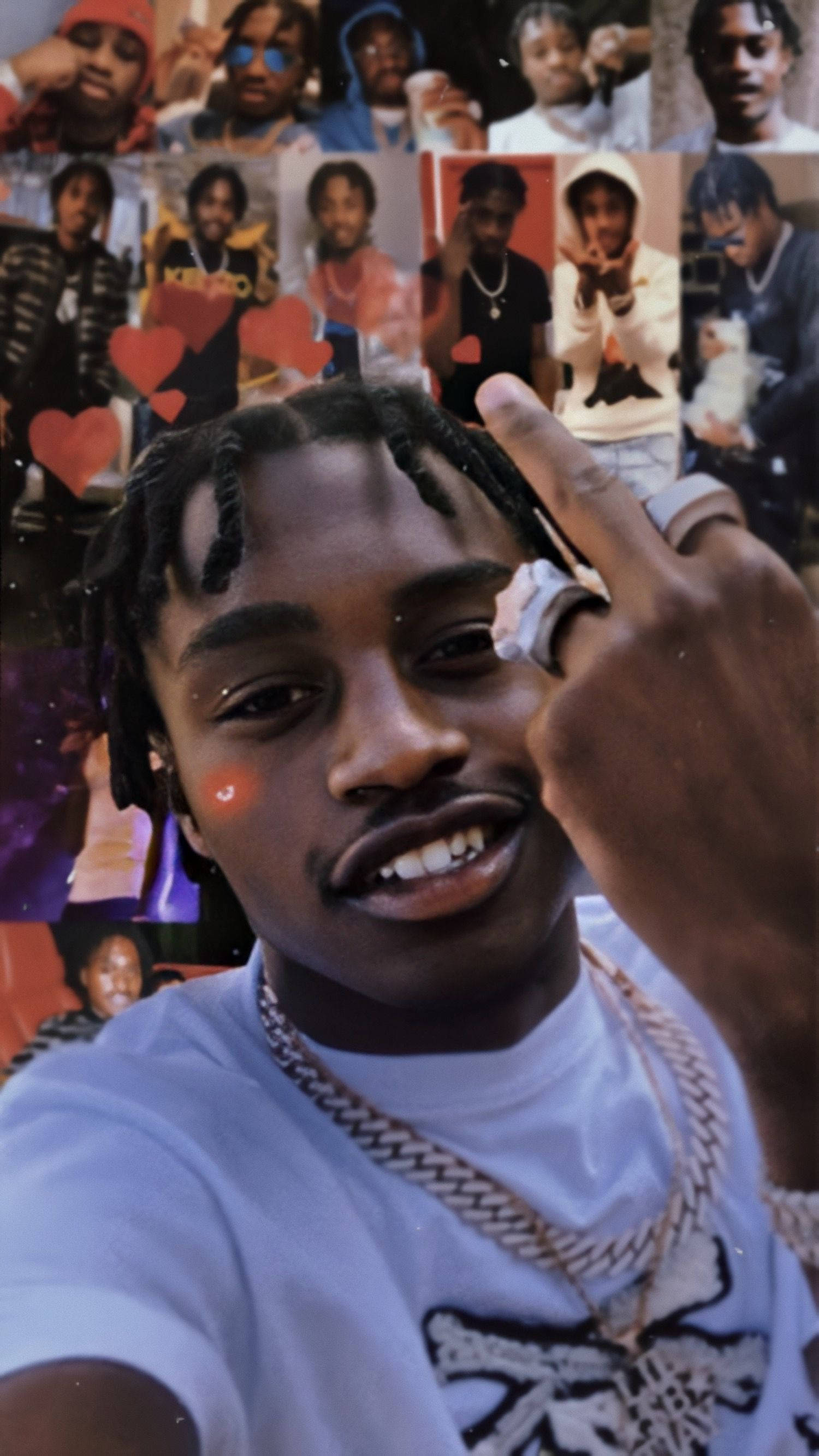 Lil Tjay, braids, gold chain, 2K Phone Wallpaper