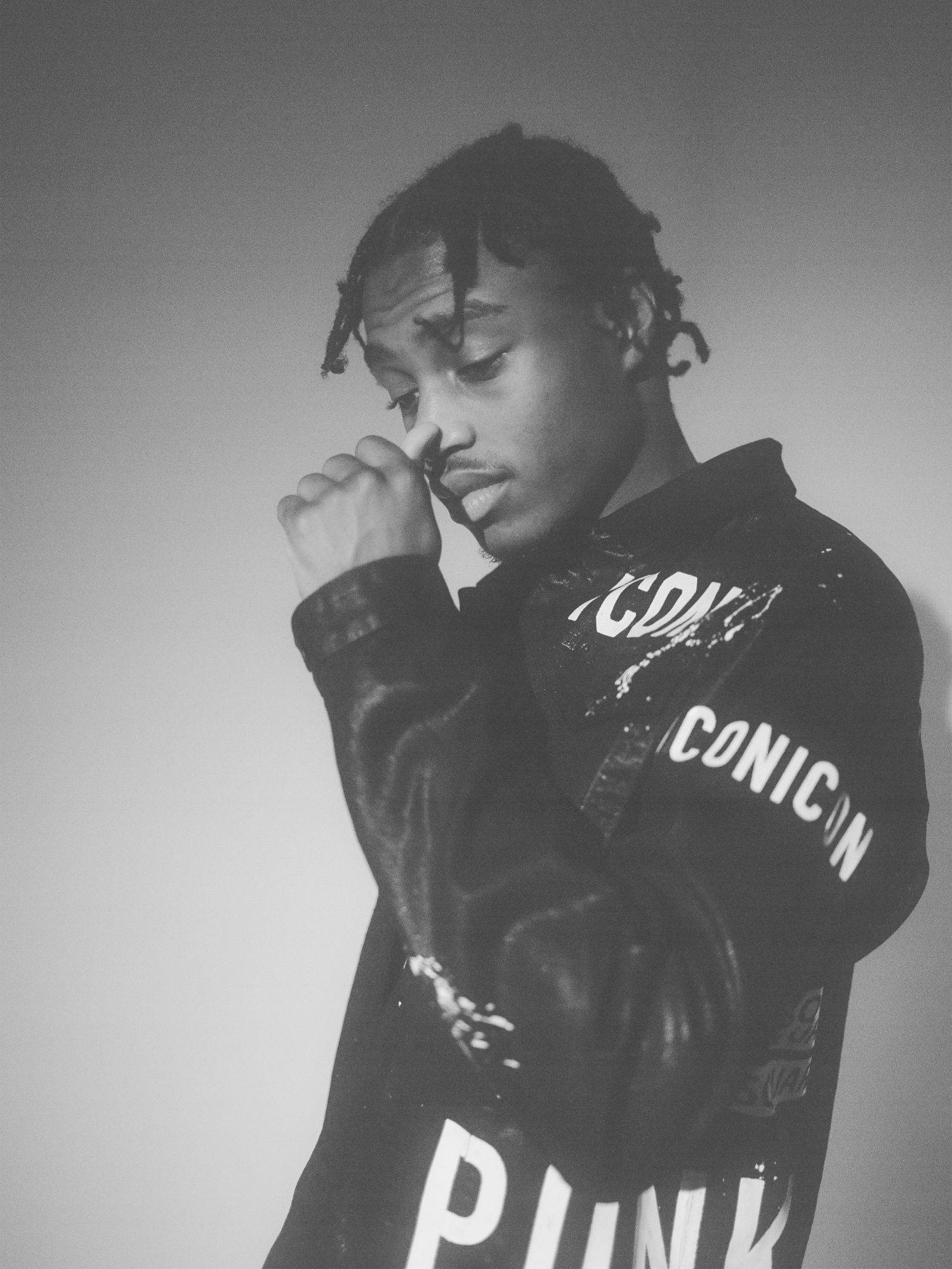 Lil Tjay, dreadlocks, black leather jacket, Full HD Phone Wallpaper