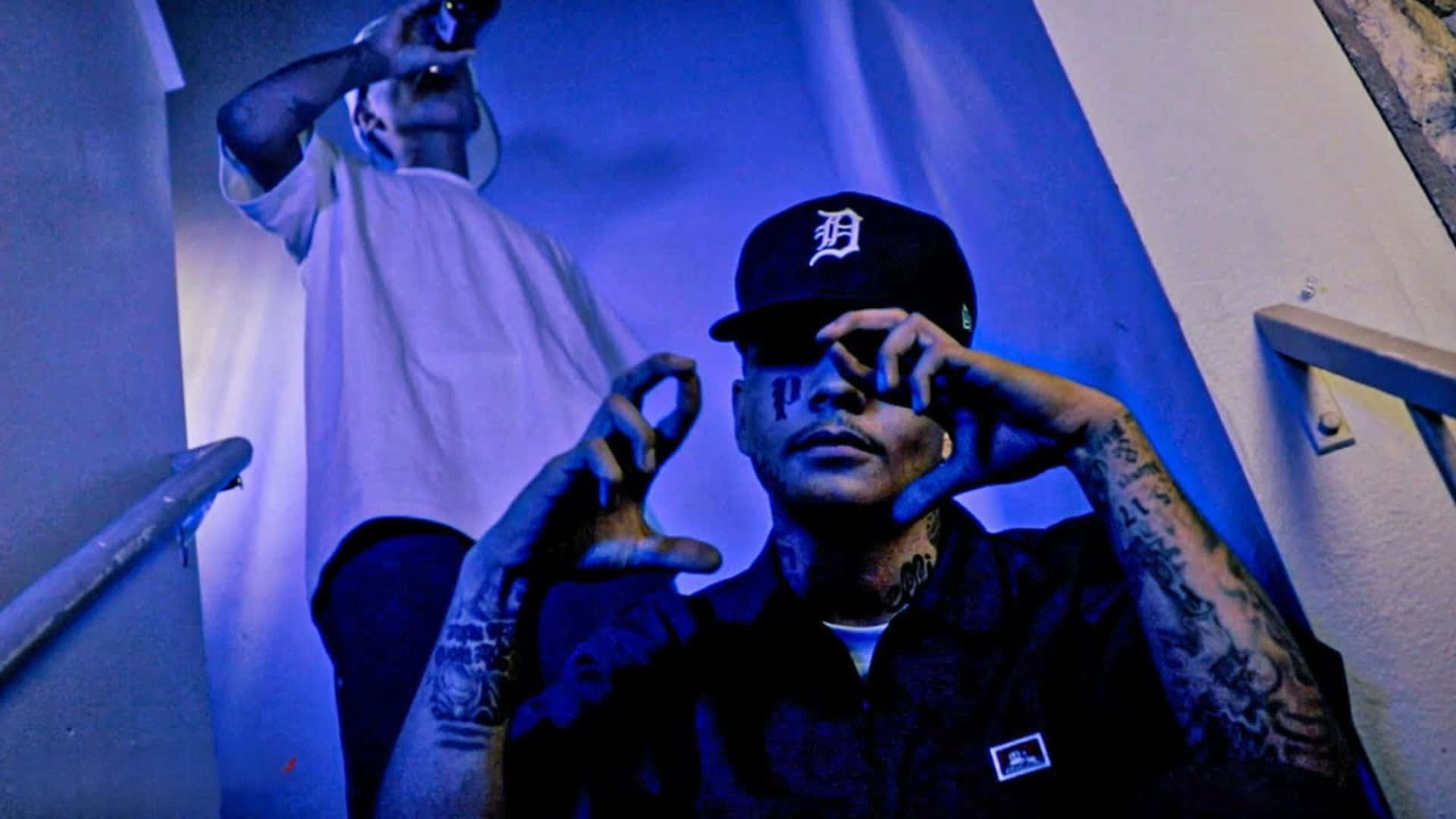 Lil Travieso, black cap, black shirt, Full HD Desktop Wallpaper