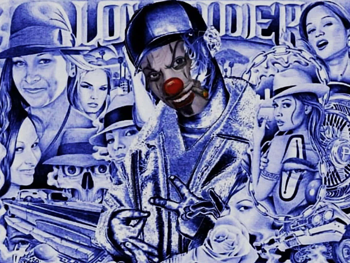 Lil Travieso, urban art, clown, HD Desktop Wallpaper