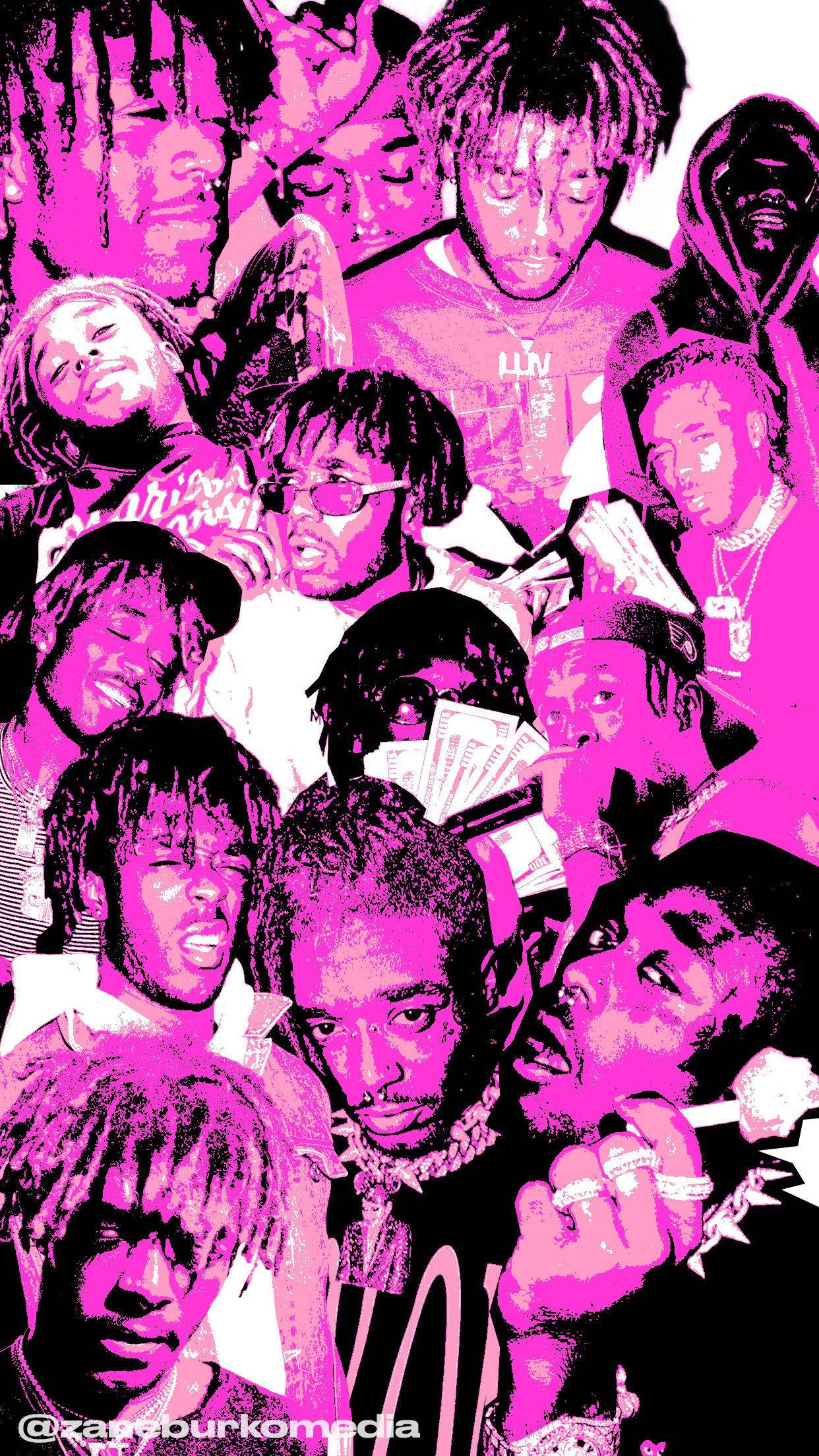 Lil Uzi Vert, pink, black, Full HD Phone Wallpaper