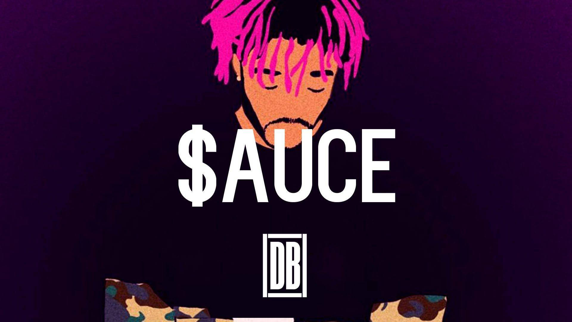 Lil Uzi Vert, vibrant pink hair, dark purple background, Full HD Desktop Wallpaper