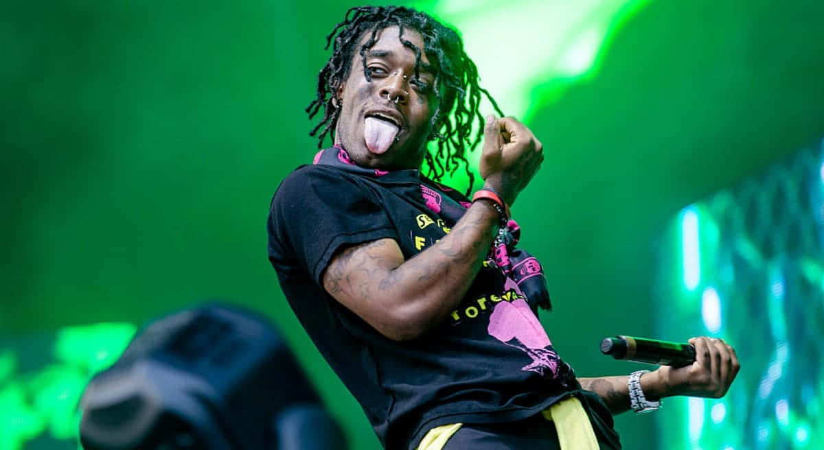 Lil Uzi Vert, green stage, dreadlocks, SD Desktop Wallpaper
