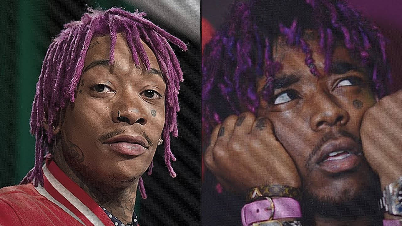 Lil Uzi Vert, multi-colored hair style, vibrant purple dreadlocks, HD Desktop Wallpaper