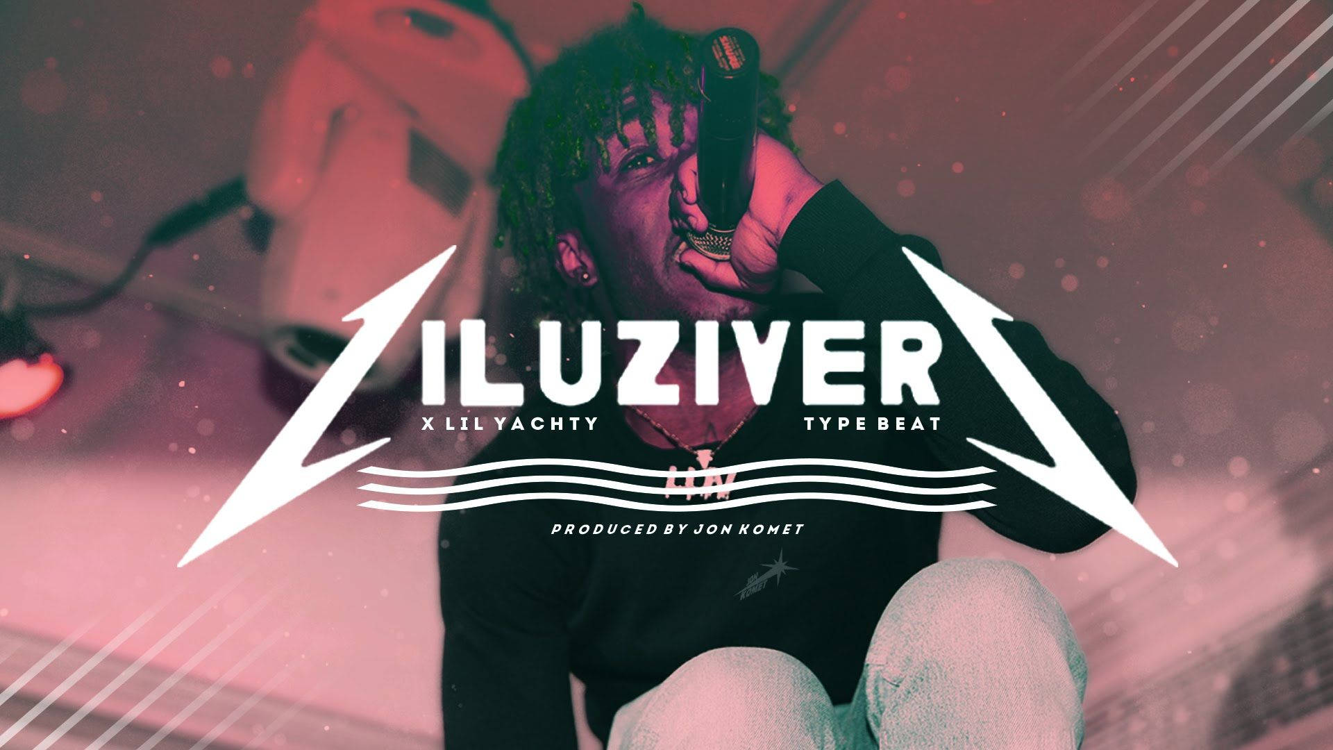 Lil Uzi Vert, dreadlocks, pink and red stage lights, Full HD Desktop Wallpaper