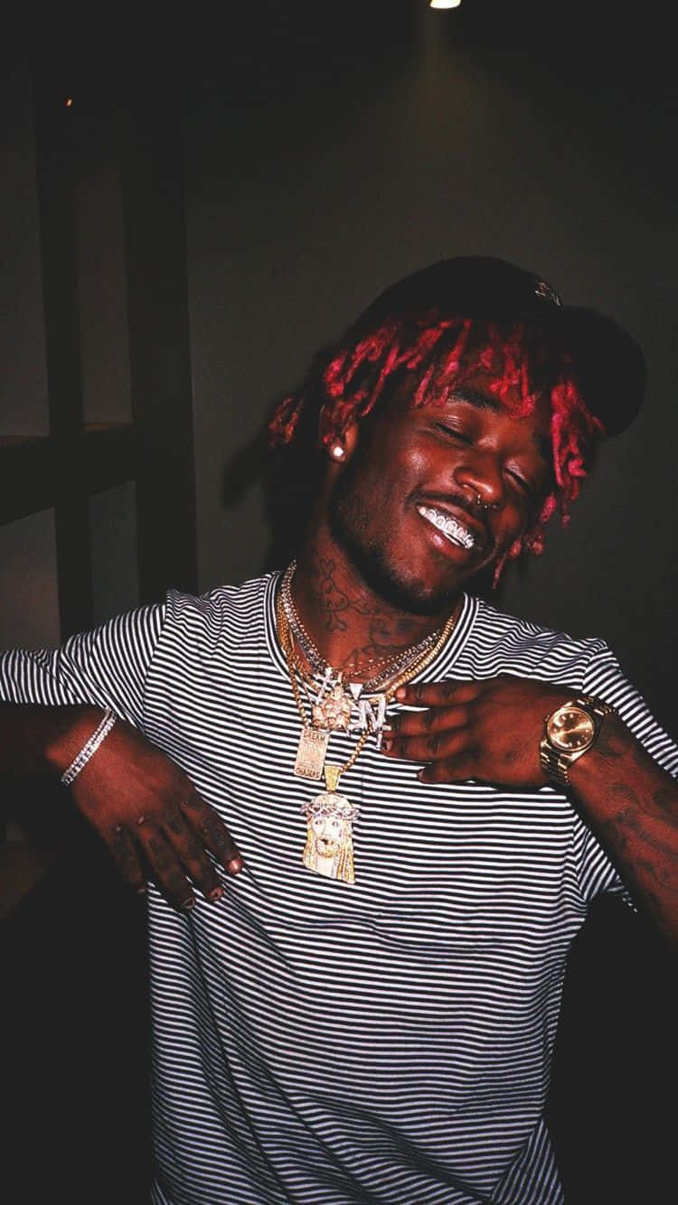Lil Uzi Vert, red dreadlocks, gold chains, HD Phone Wallpaper