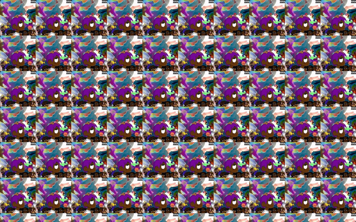 Lil Uzi Vert, purple-haired anime characters, rainbow wings, HD Desktop Wallpaper