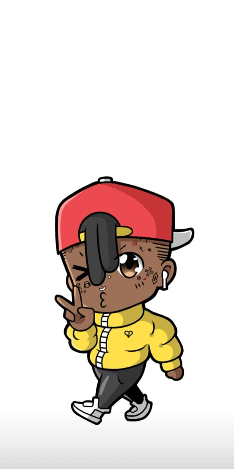 Lil Uzi Vert, red cap, yellow jacket, HD Phone Wallpaper