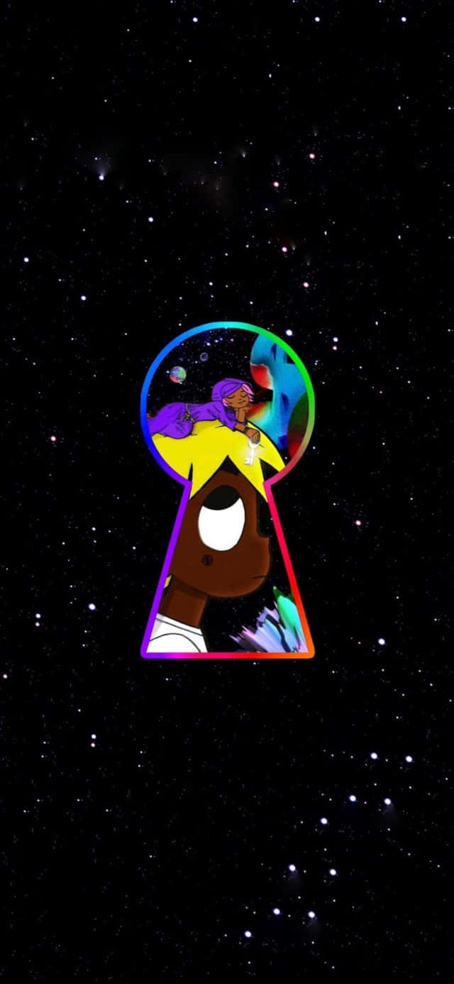 Lil Uzi Vert, cartoon character, glowing keyhole, HD Phone Wallpaper