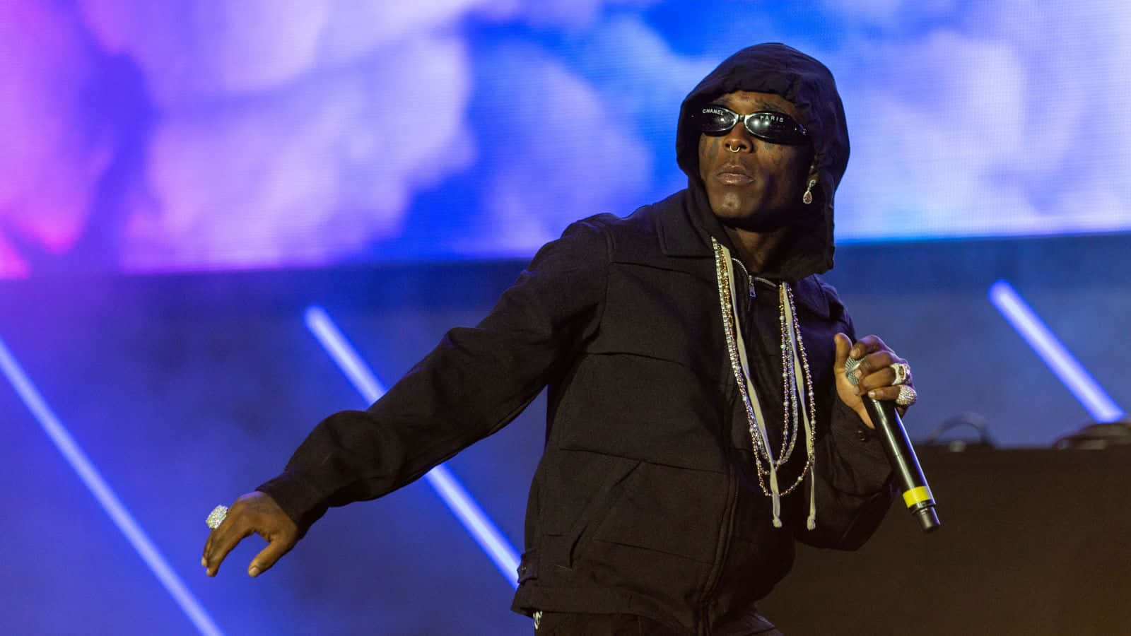 Lil Uzi Vert, black hoodie, sunglasses, HD Desktop Wallpaper