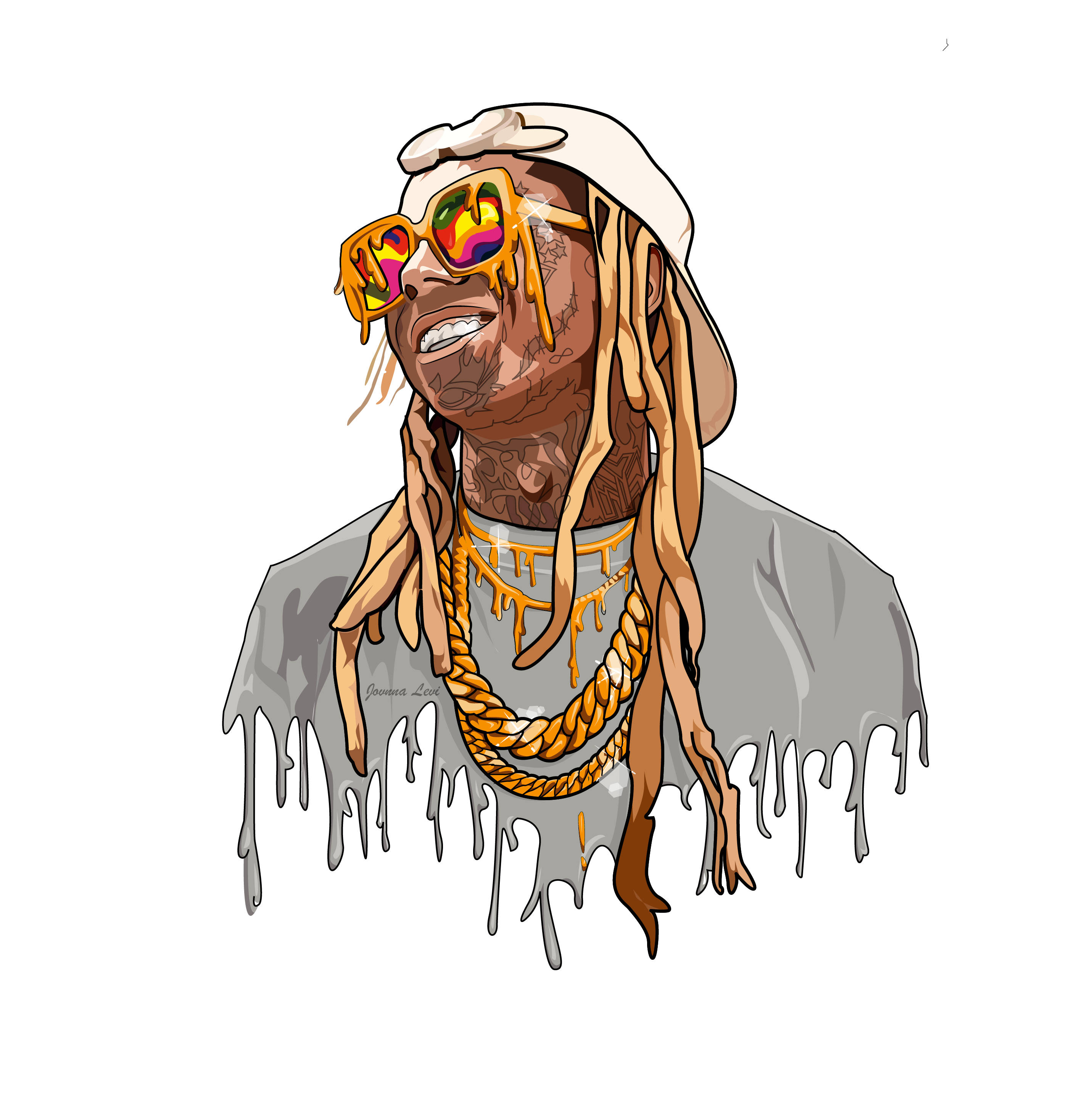 Lil Wayne, dreadlocks, rainbow sunglasses, 2K Phone Wallpaper