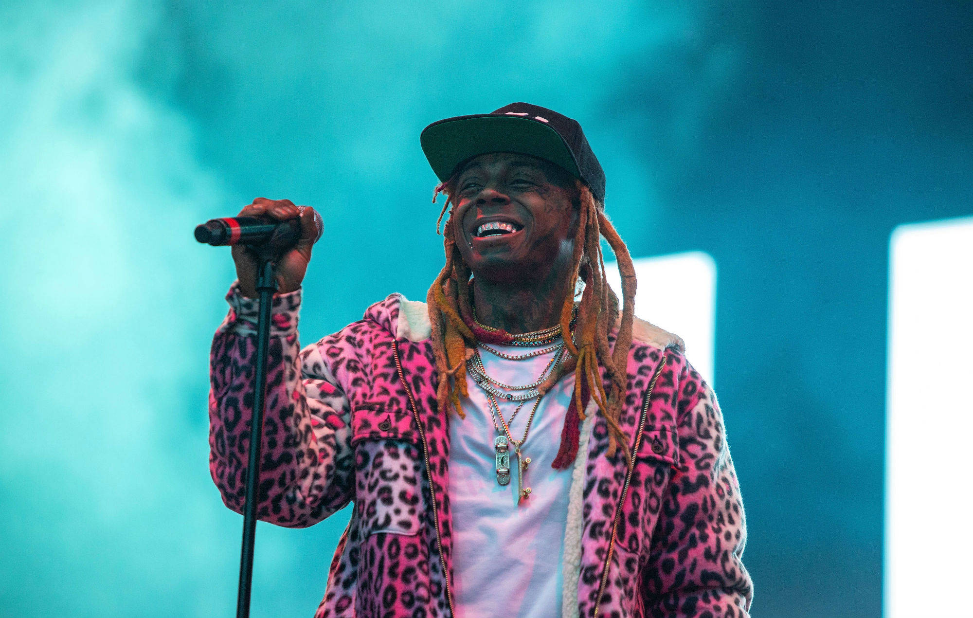 Lil Wayne, leopard print jacket, pink leopard-print jacket, Full HD Desktop Wallpaper