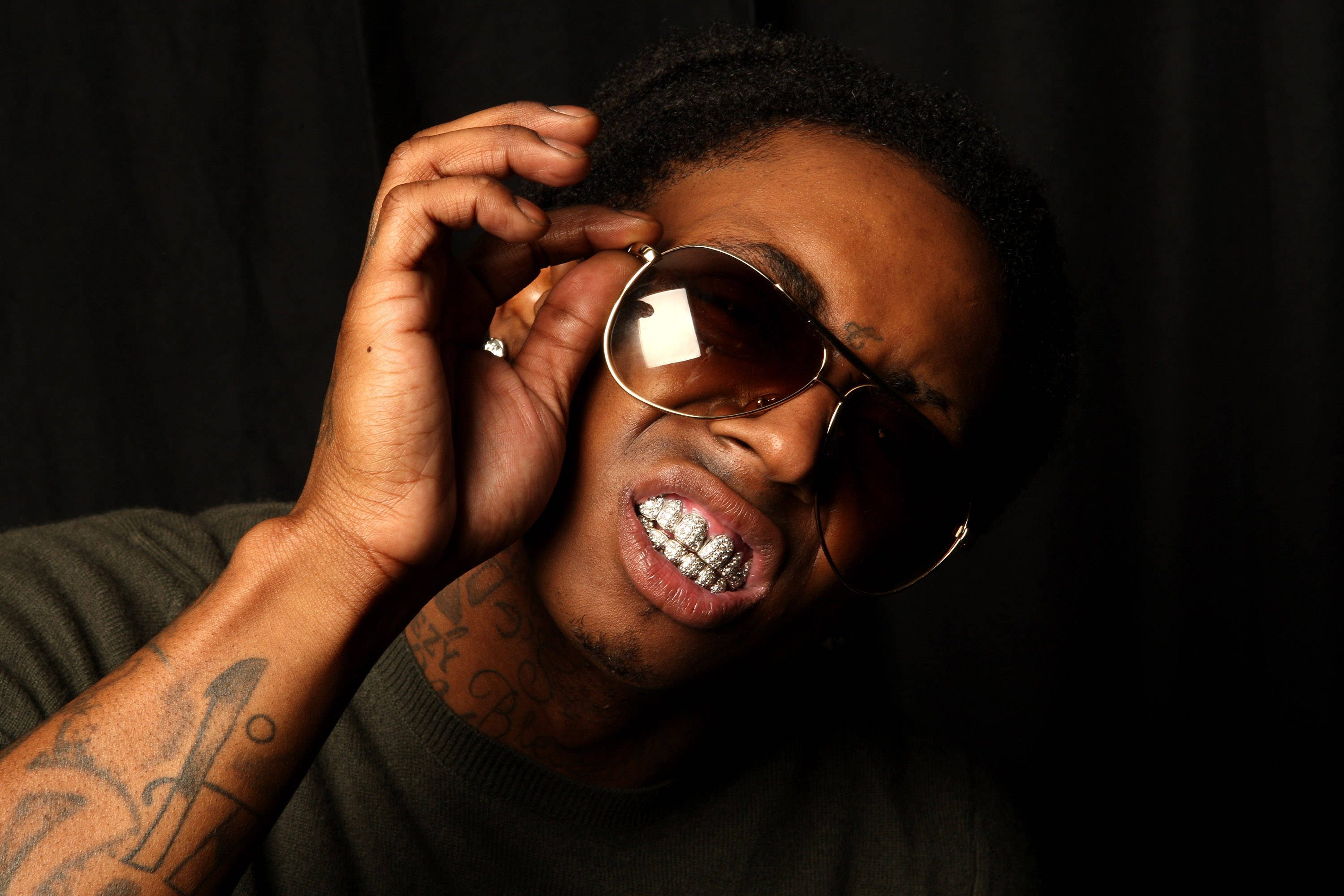 Lil Wayne, sunglasses, tattoos, 2K Desktop Wallpaper