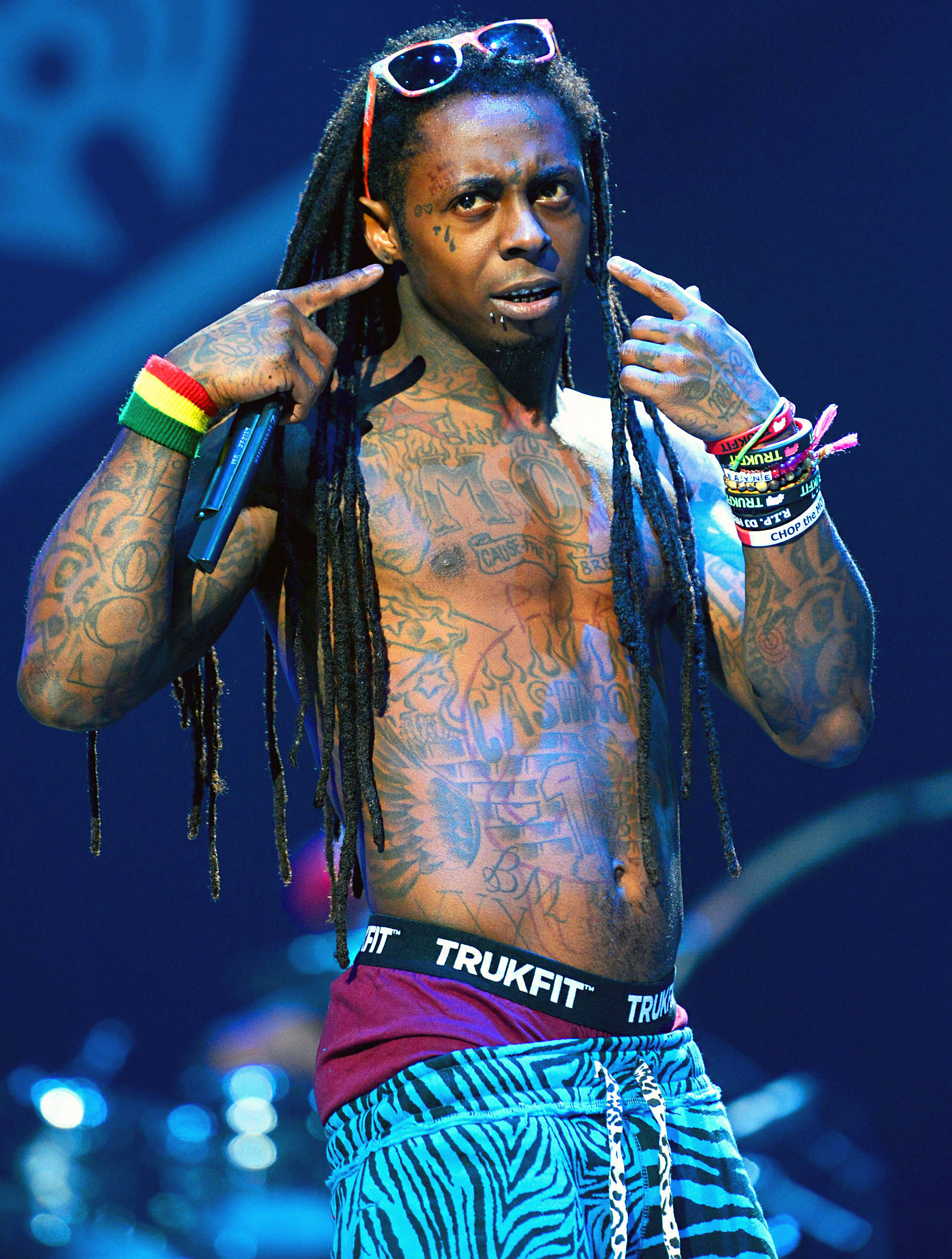Lil Wayne, dreadlocks, sunglasses, Full HD Phone Wallpaper