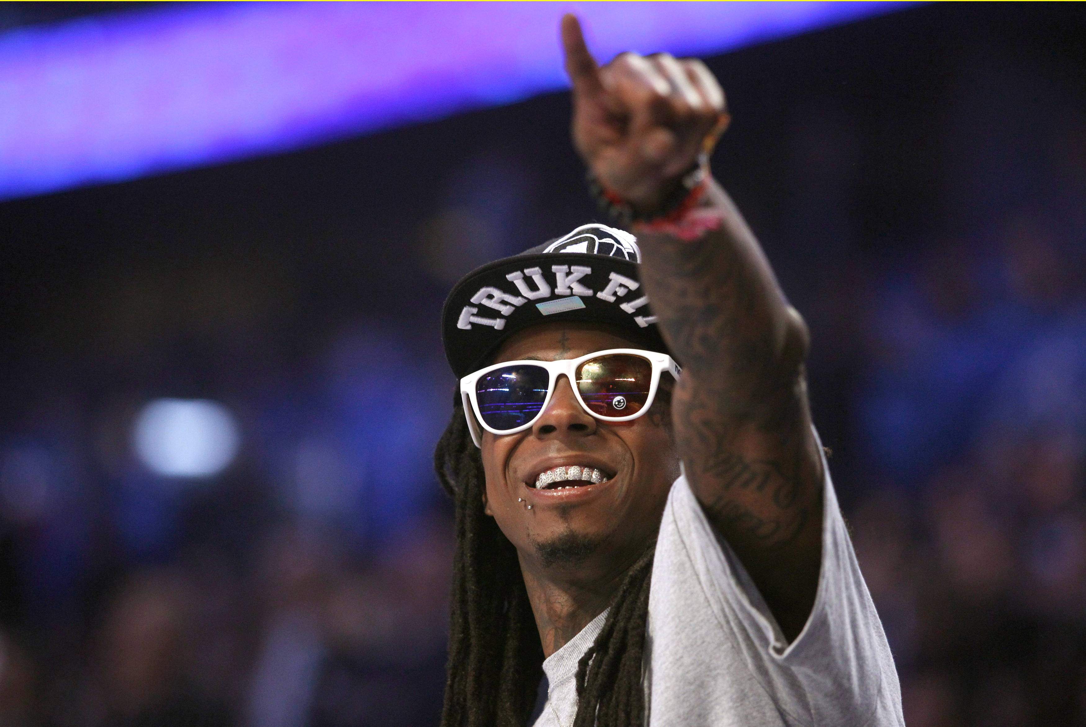 Lil Wayne, dreadlocks, white sunglasses, 2K Desktop Wallpaper